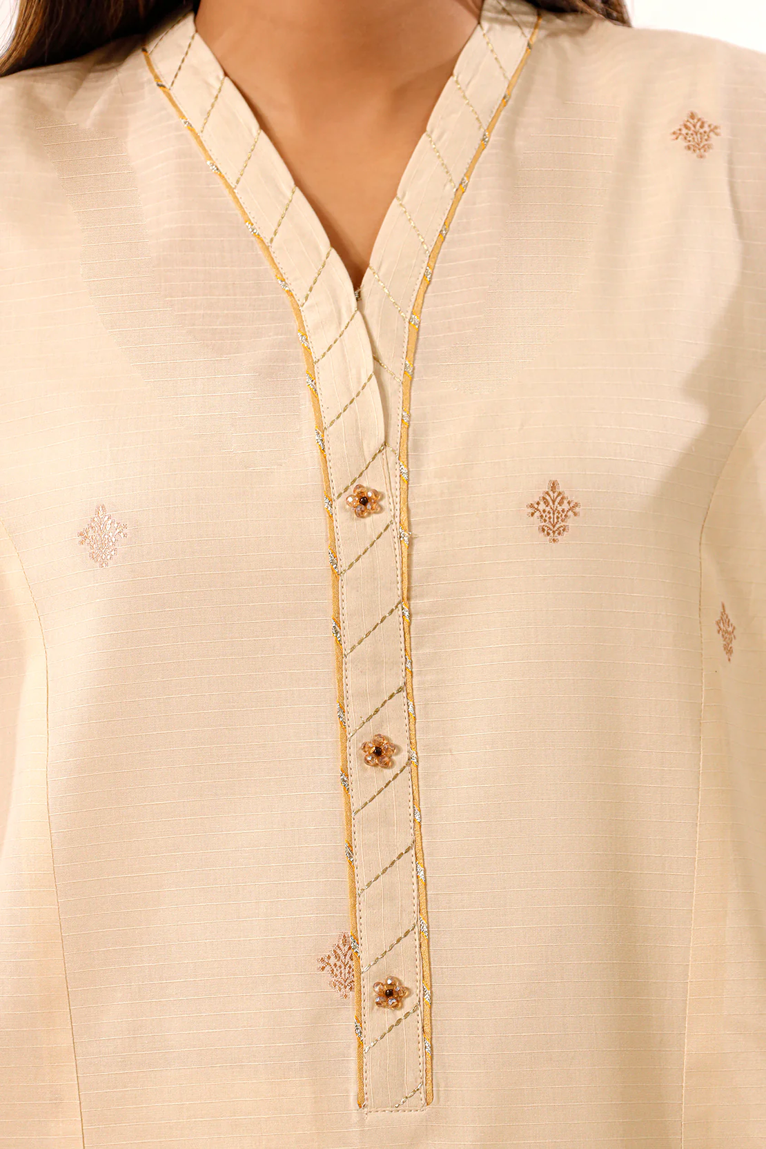 Cotton Jacquard Stitched Shirt - Image 6