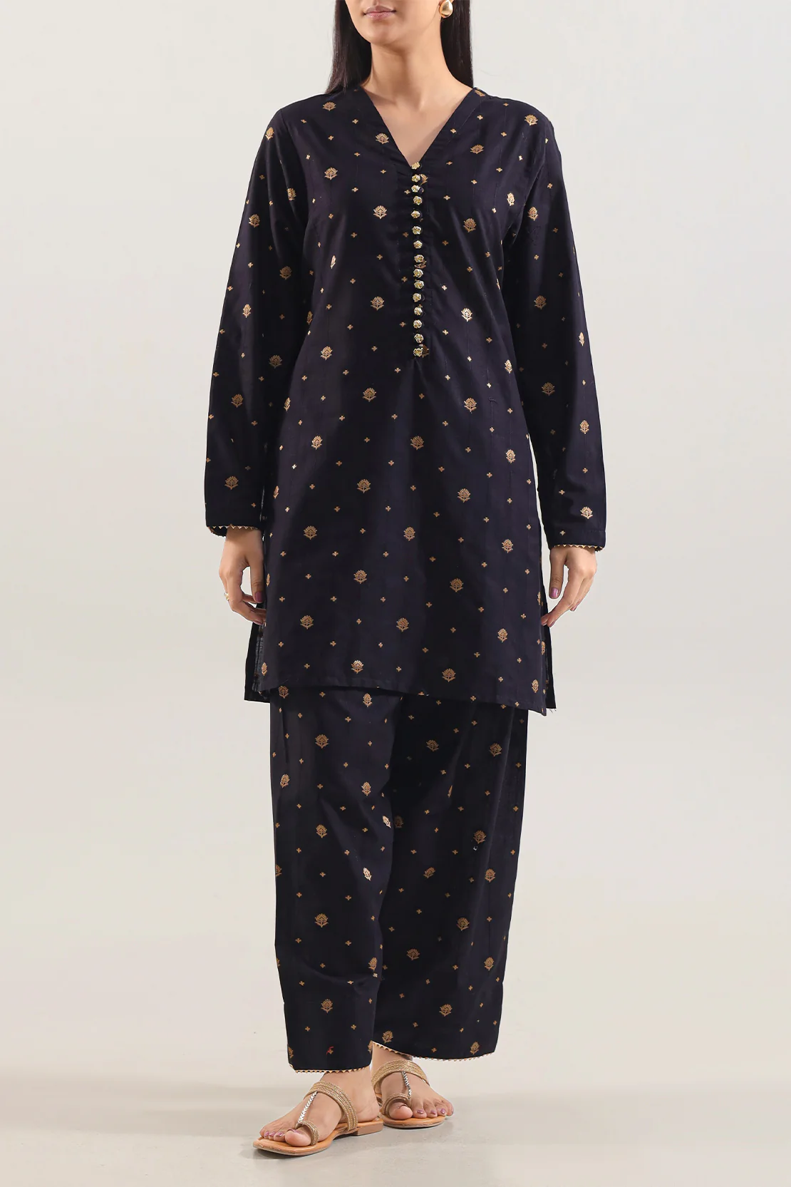 Jacquard Cotton Stitched Shirt