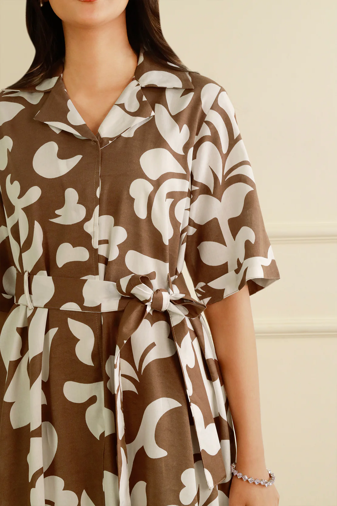 Jacquard Slub Cotton Stitched Shirt - Image 4