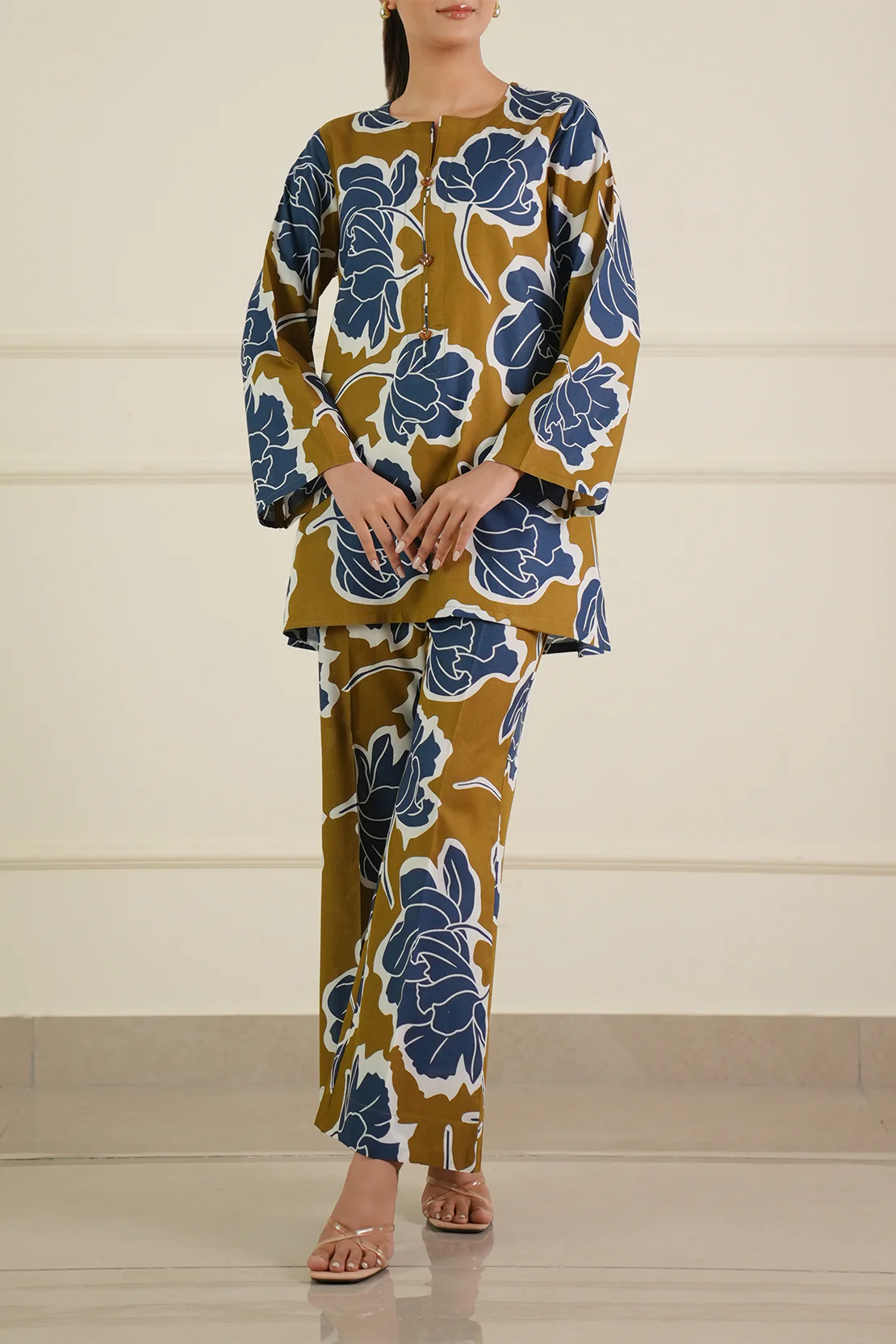 Soft Jacquard Stitched 2 Piece (Shirt/Trouser)