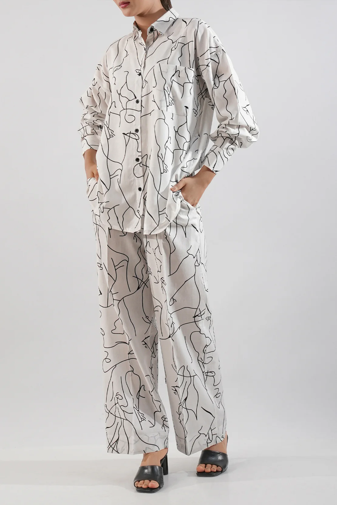 Soft Jacquard Stitched 2 Piece (Shirt/Trouser) - Image 5