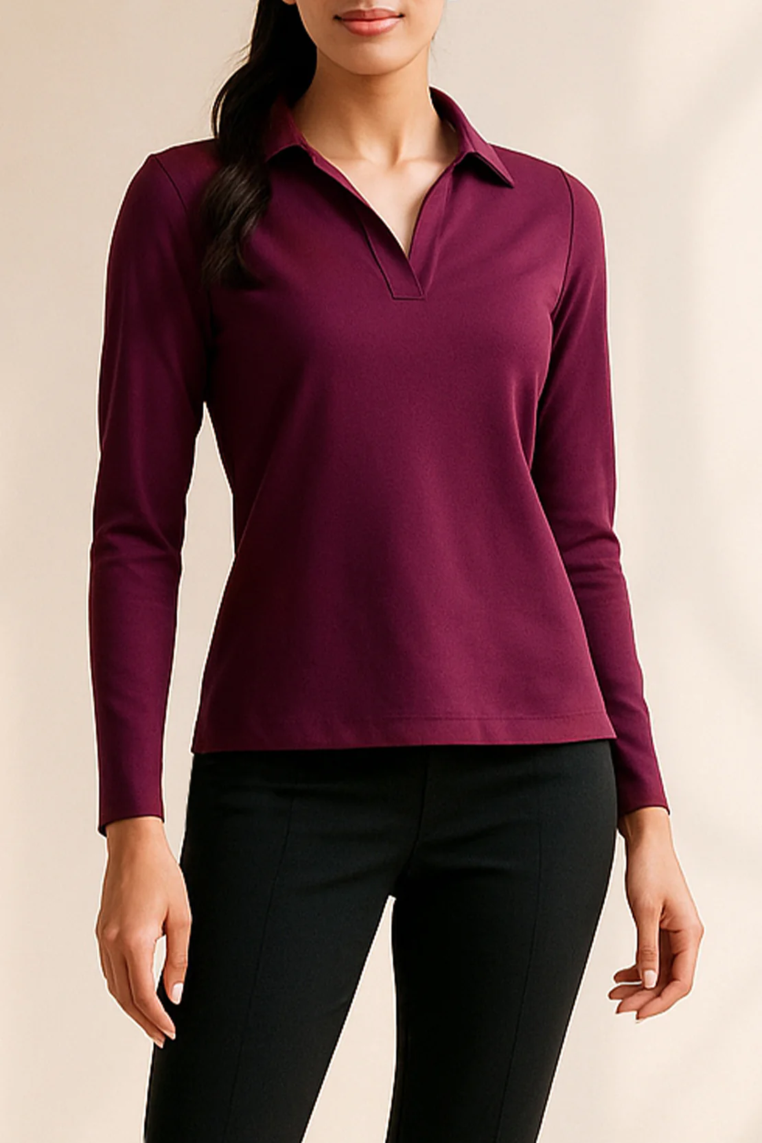 Long Sleeve Polo Shirt - Image 3