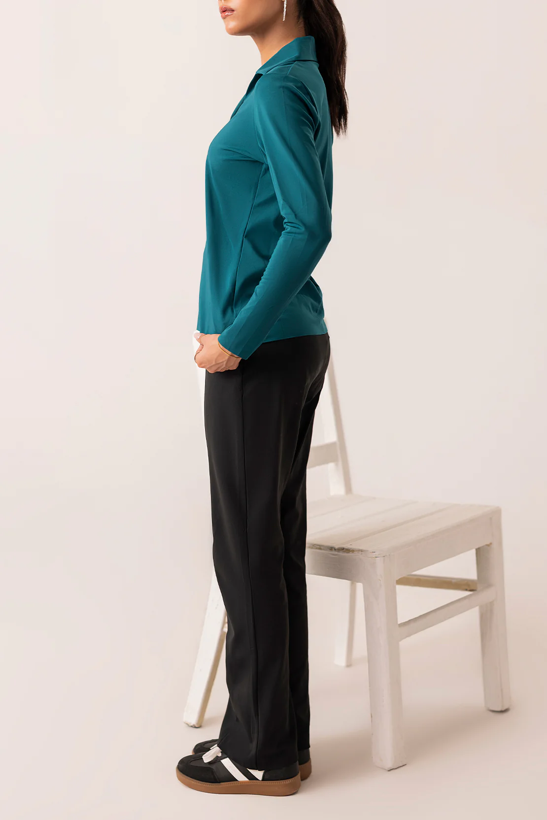 Long Sleeve Polo Shirt - Image 3