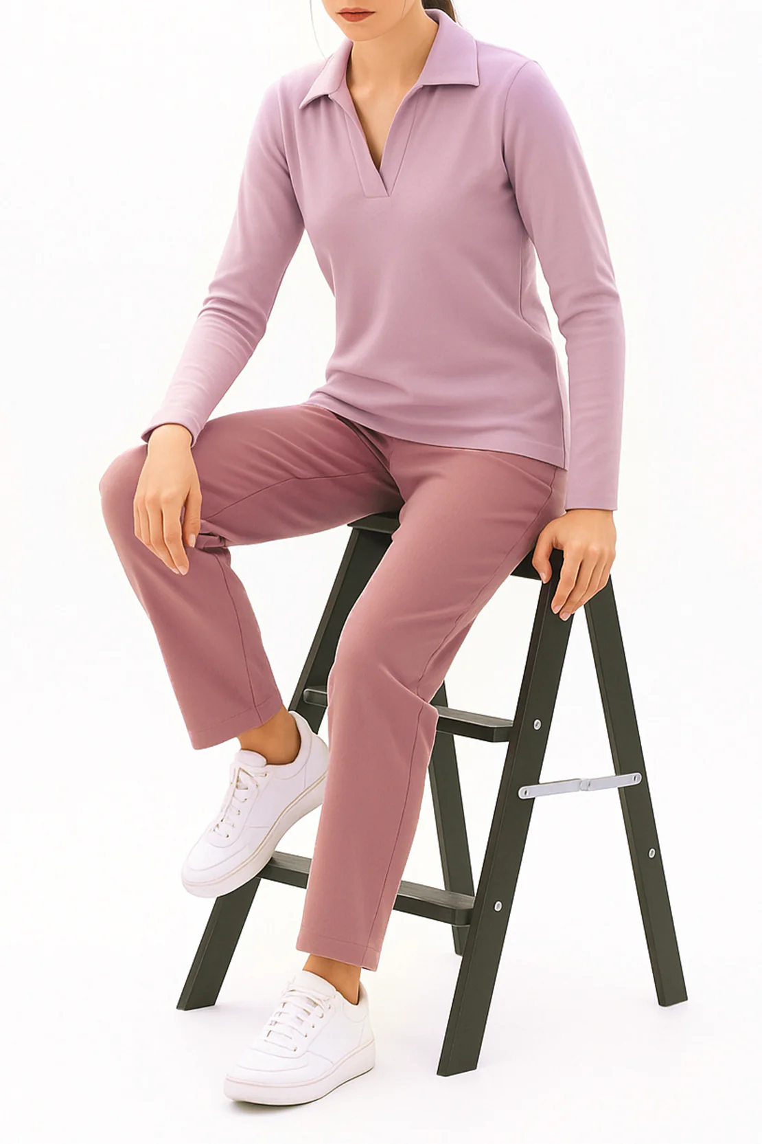 Long Sleeve Polo Shirt - Image 5