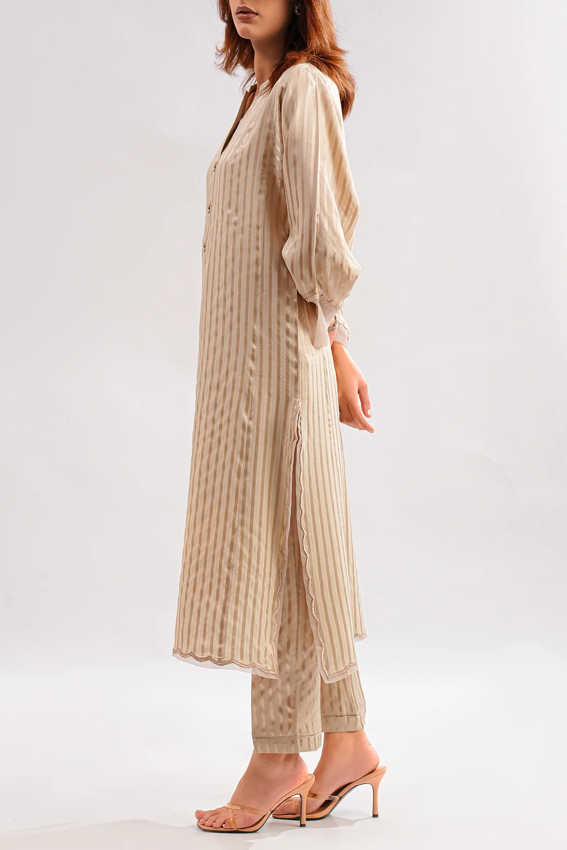 Lux Pret Stitched Zari Mesuri 2 Piece (Shirt/Trouser) - Image 4