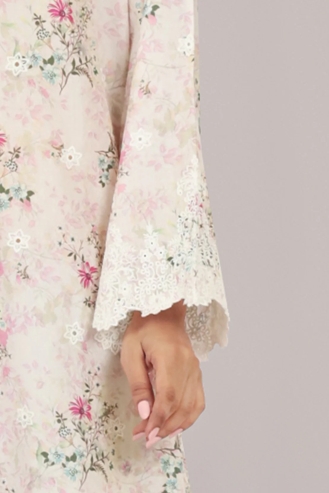 Luxury Pret Embroidered Cotton Jacquard Stitched 3 Piece - Image 3