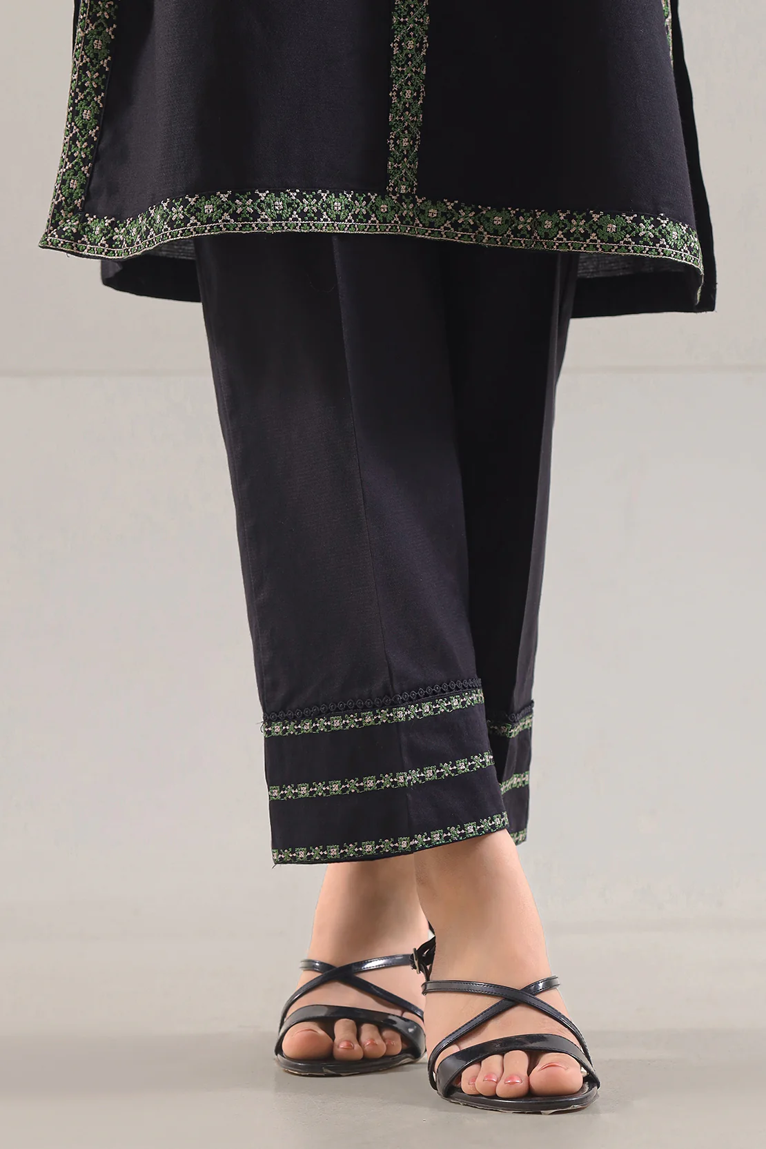 Luxury Pret Embroidered Cotton Jacquard Stitched 3 Piece - Image 6
