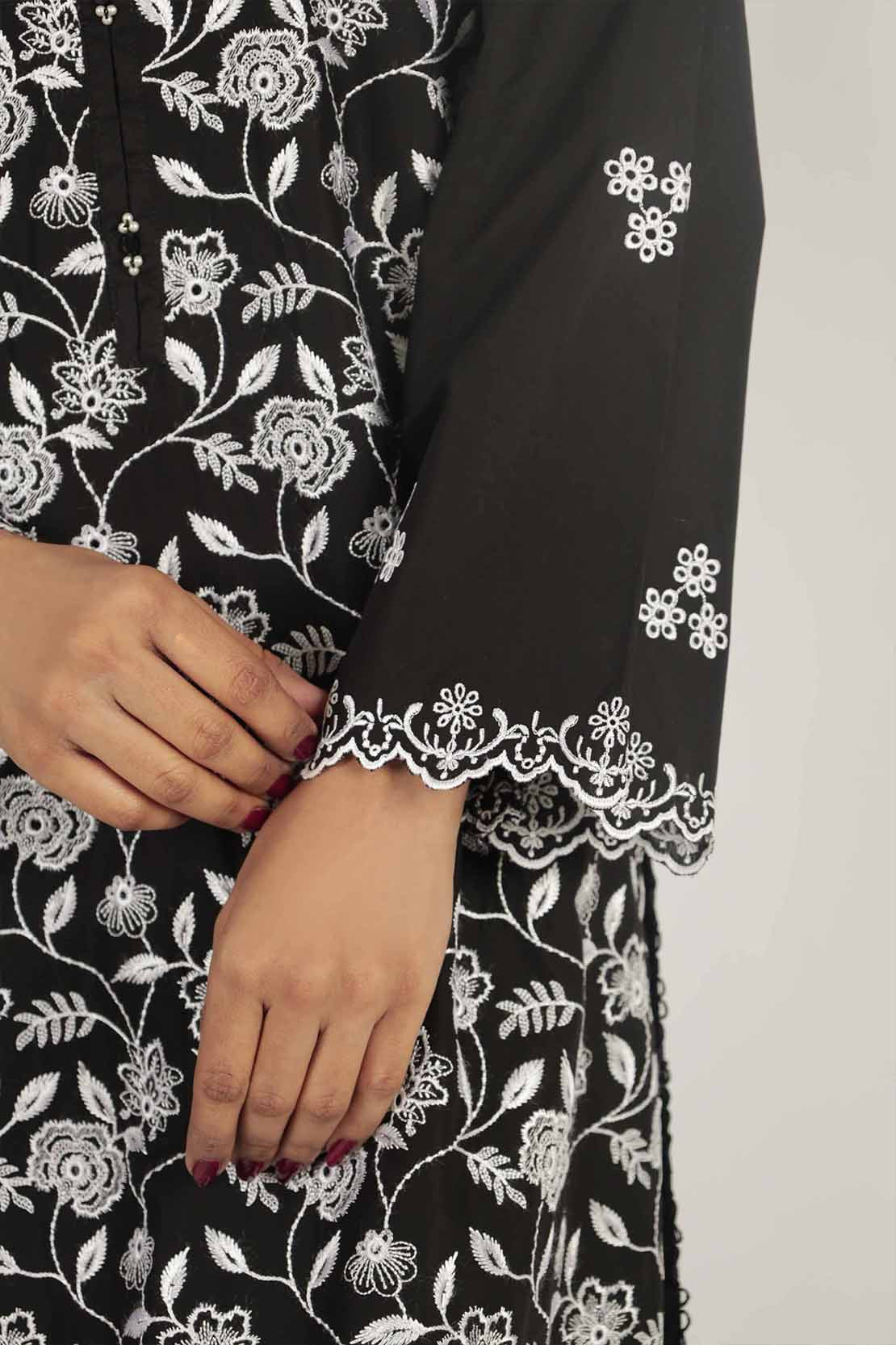 Luxury Pret Embroidered Cotton Stitched 2 Piece Shirt/Trouser - Image 6