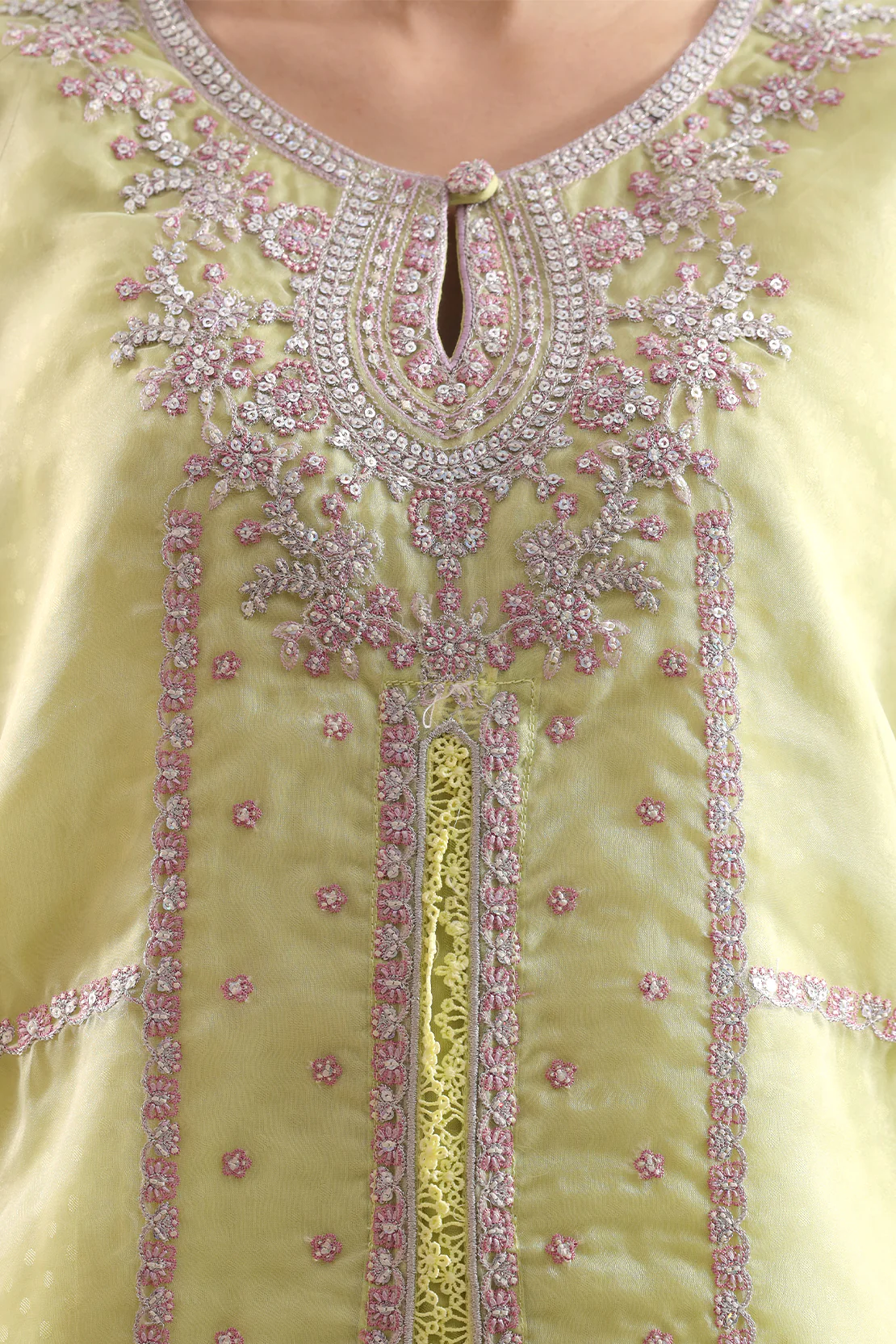 Luxury Pret Embroidered Self Jacquard Stitched 3 Piece - Image 3