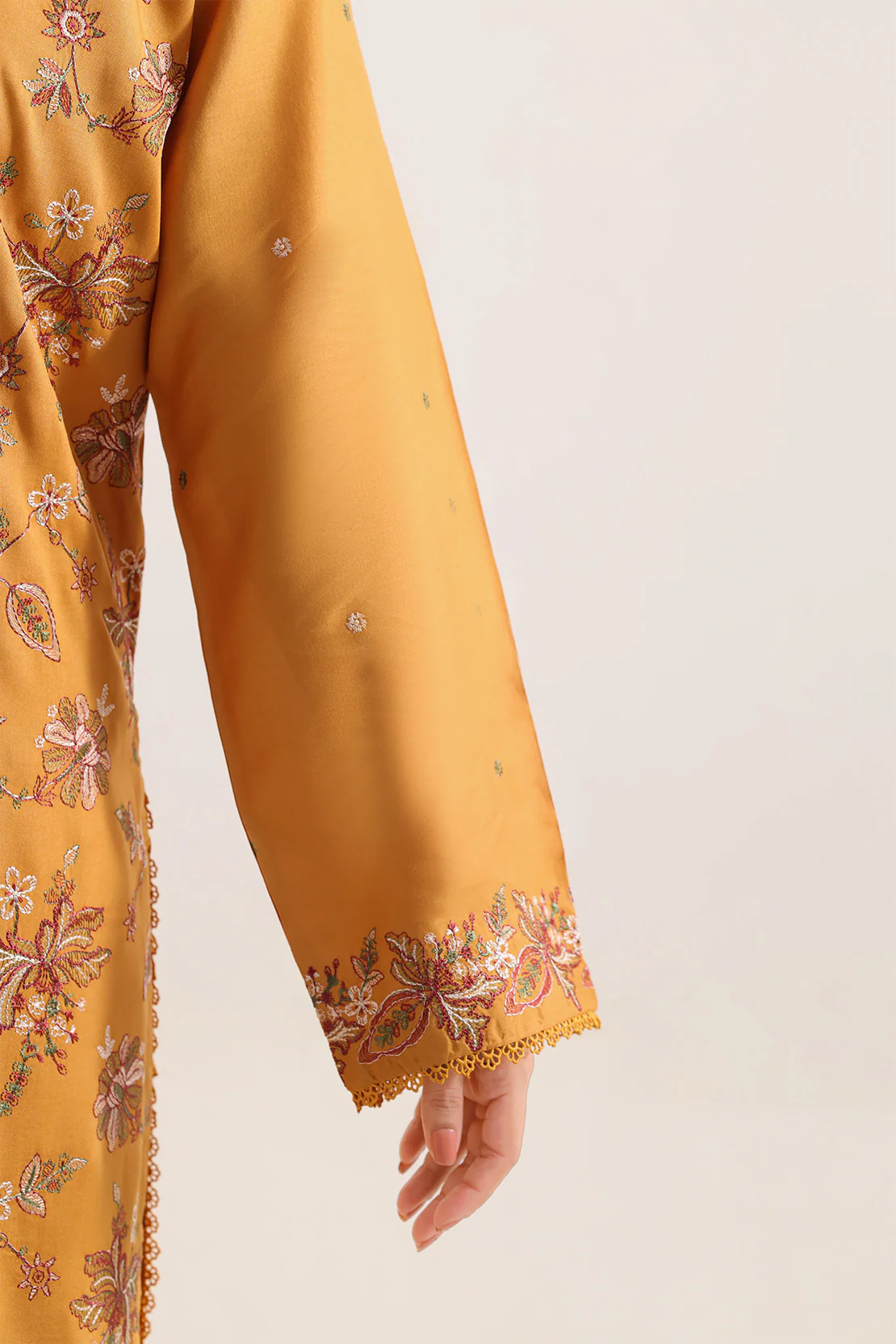 Luxury Pret Embroidered Soft Touch Cotton Stitched 3 Piece - Image 4