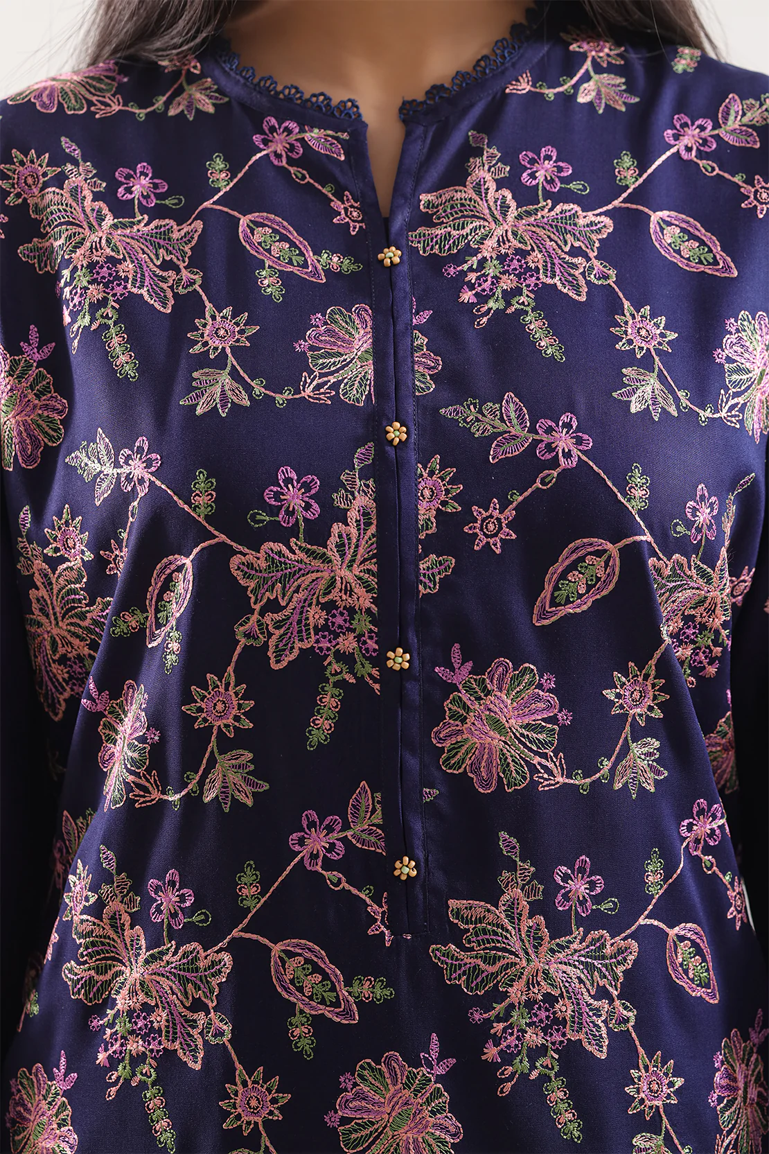 Luxury Pret Embroidered Soft Touch Cotton Stitched 3 Piece - Image 3