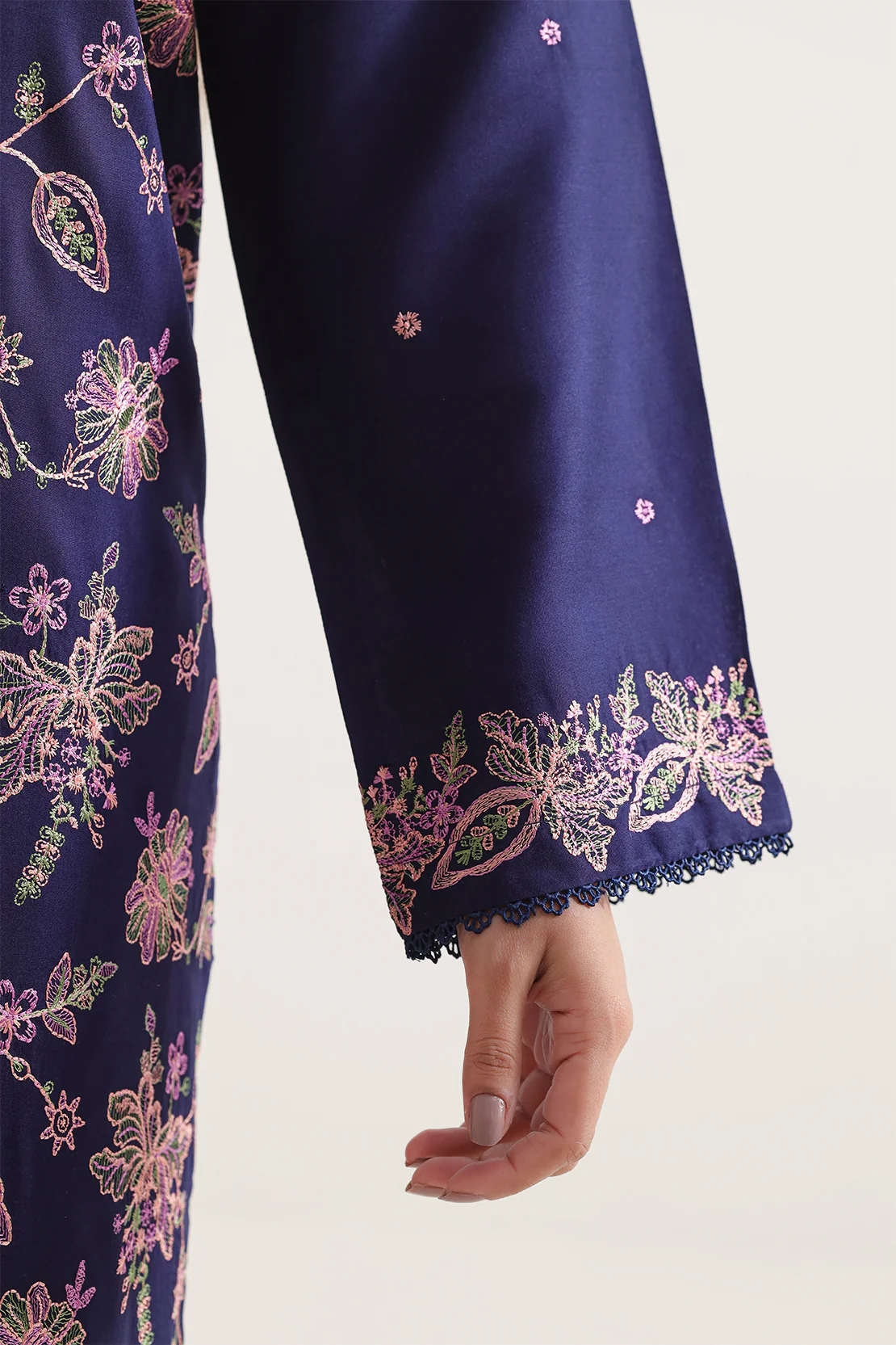 Luxury Pret Embroidered Soft Touch Cotton Stitched 3 Piece - Image 4