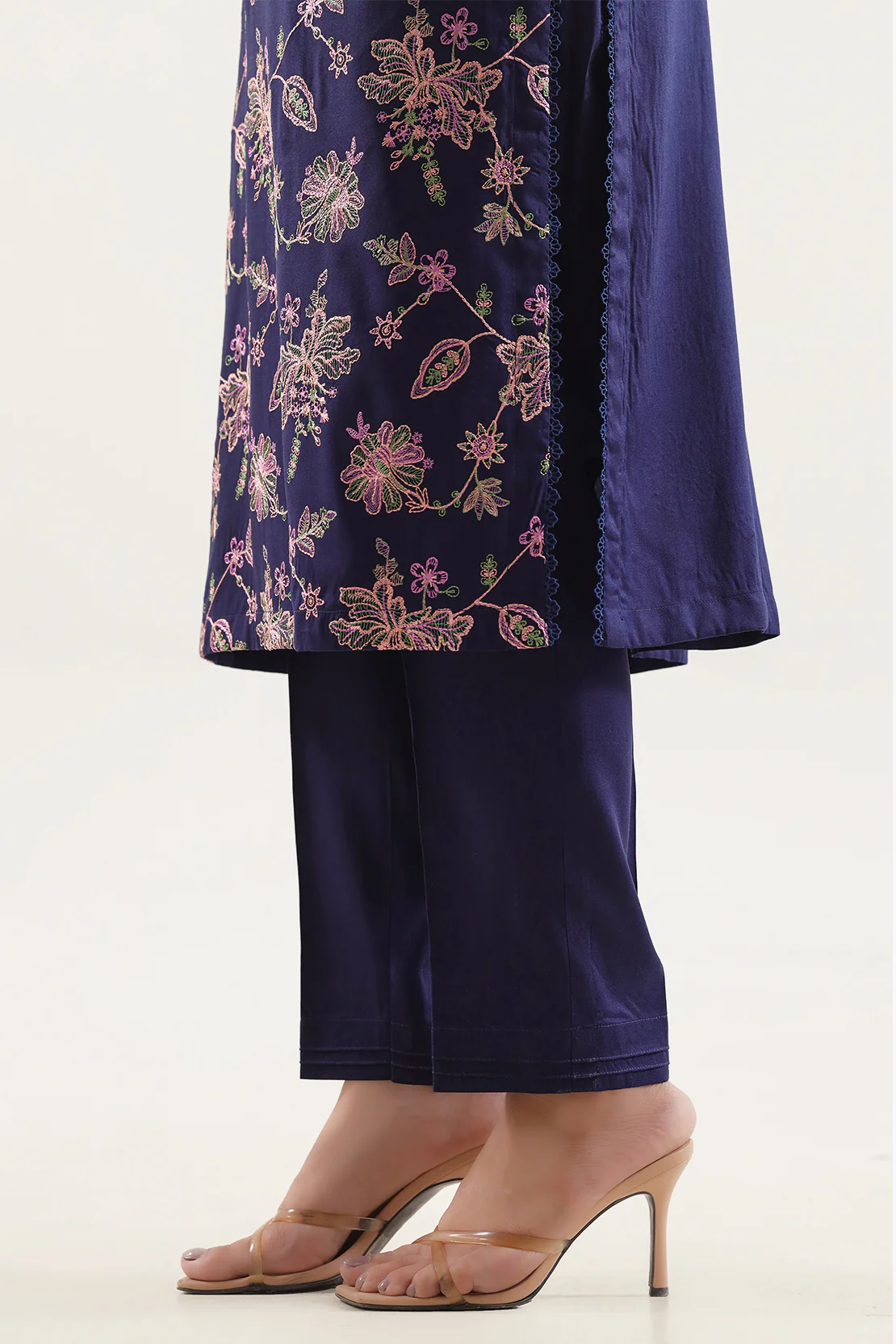 Luxury Pret Embroidered Soft Touch Cotton Stitched 3 Piece - Image 5