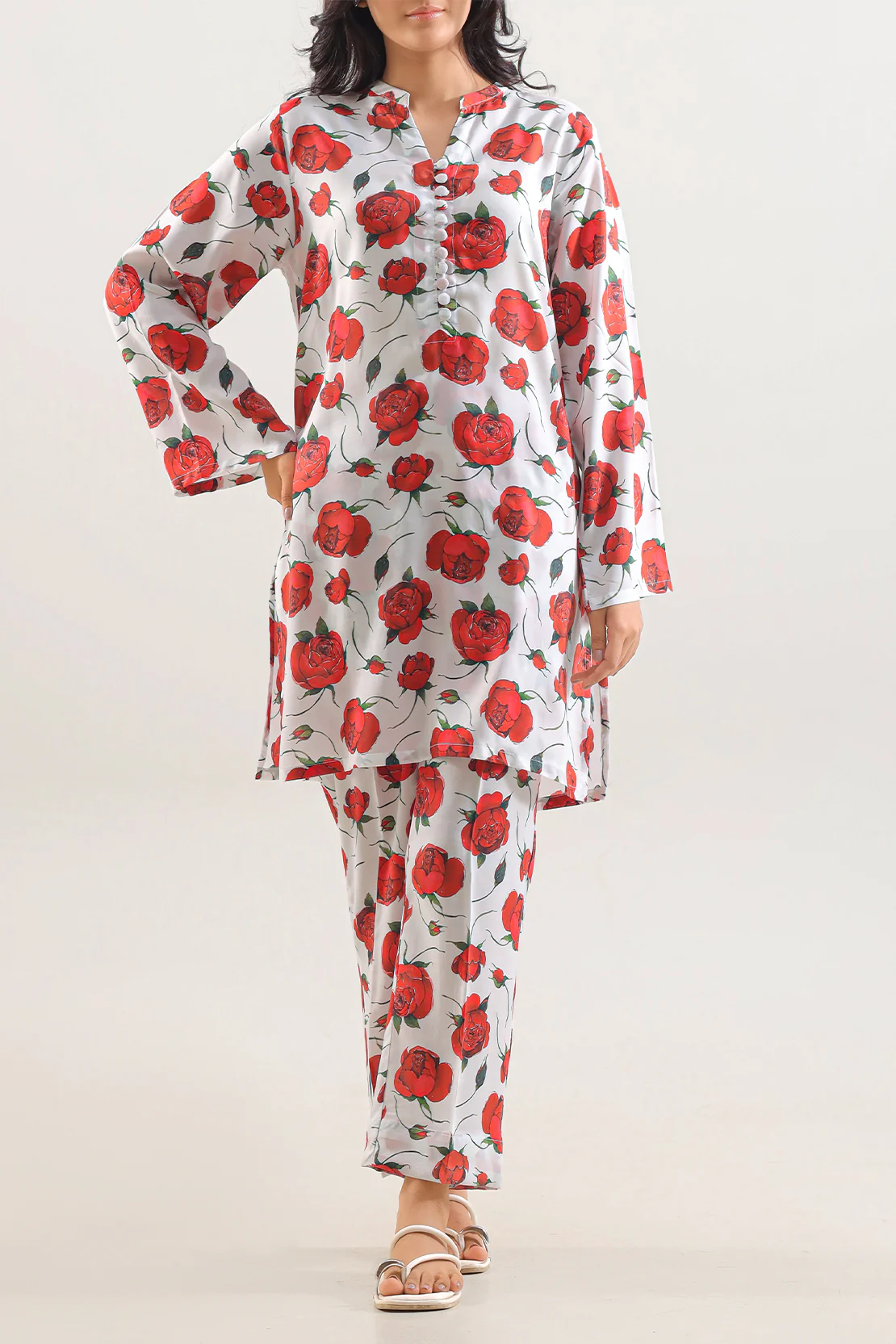 Printed Arabic Lawn Stitched 2 Piece (Shirt/Trouser) - Image 3