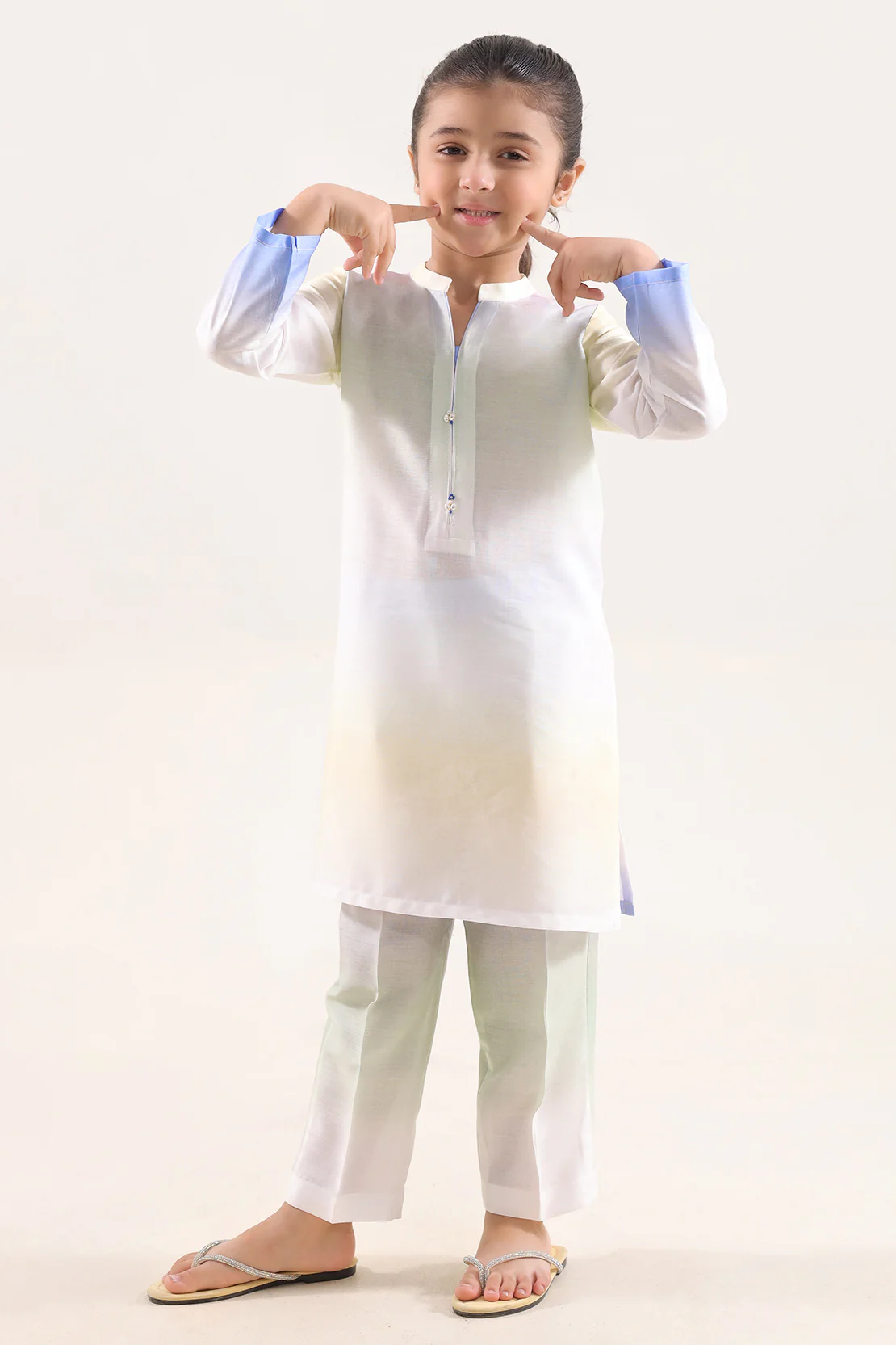 Printed Arabic Lawn Stitched 2 Piece (Shirt/Trouser) For Kids