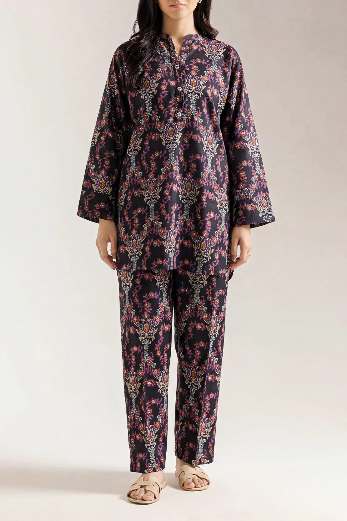 Printed Arabic Lawn Stitched 2 Piece (Shirt/Trouser)