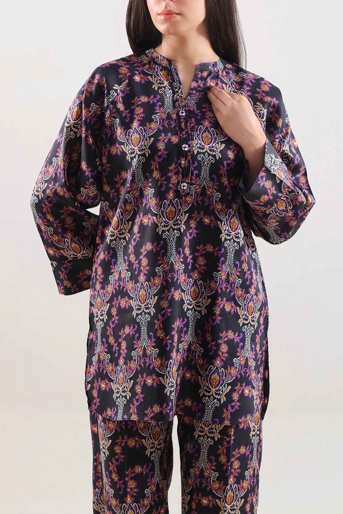 Printed Arabic Lawn Stitched 2 Piece (Shirt/Trouser) - Image 2