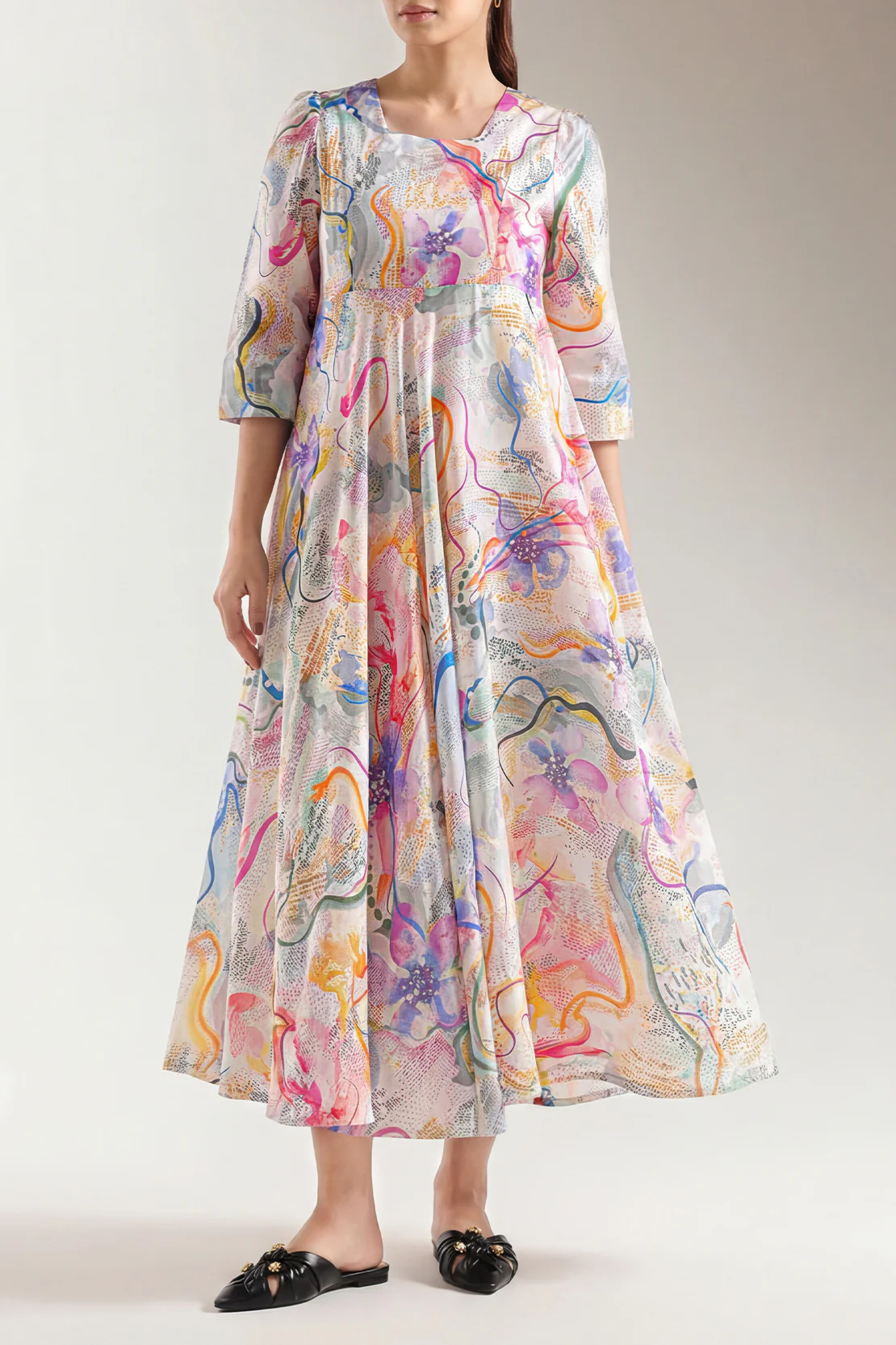 Printed Arabic Lawn Stitched Dress