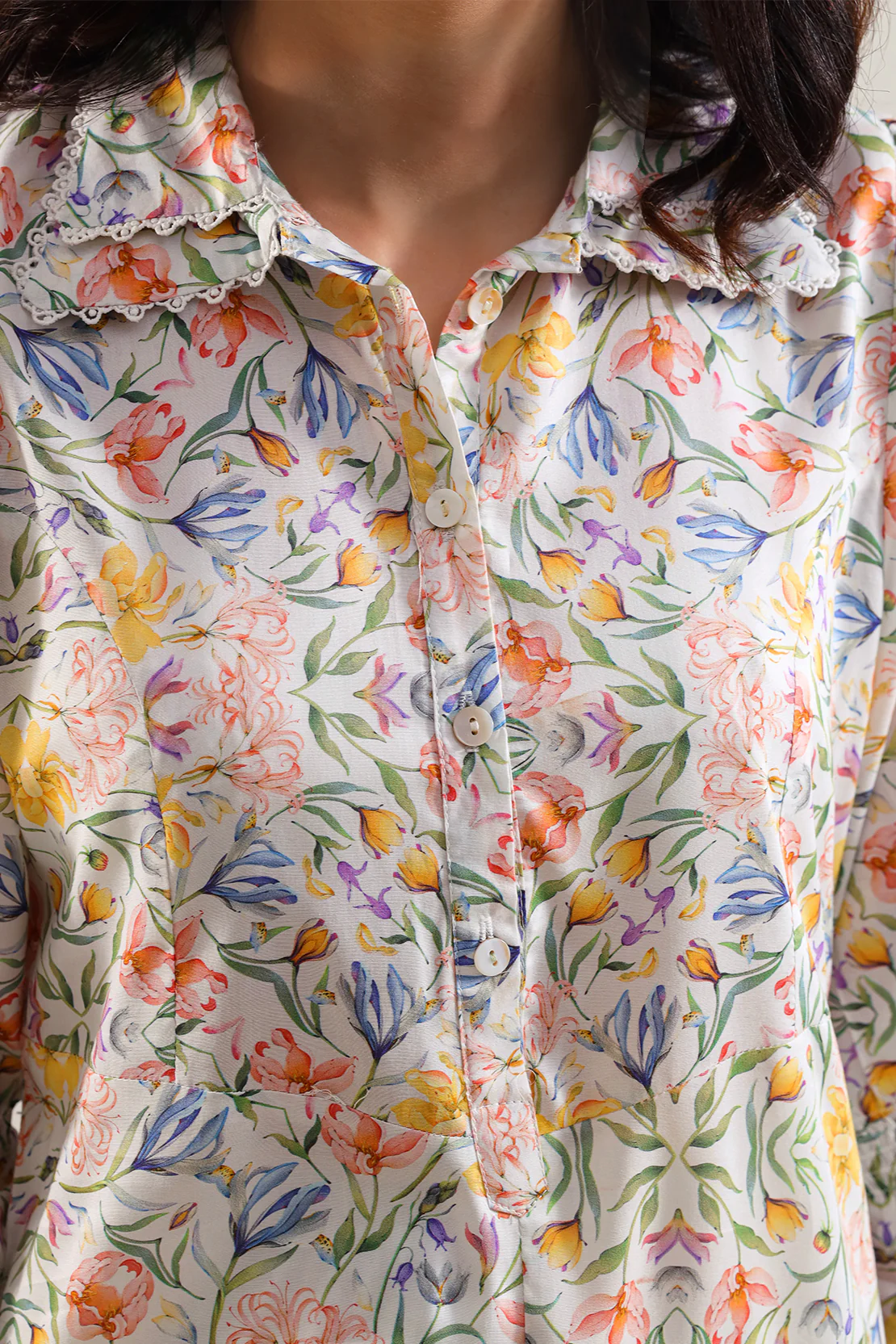 Printed Arabic Lawn Stitched Shirt - Image 4