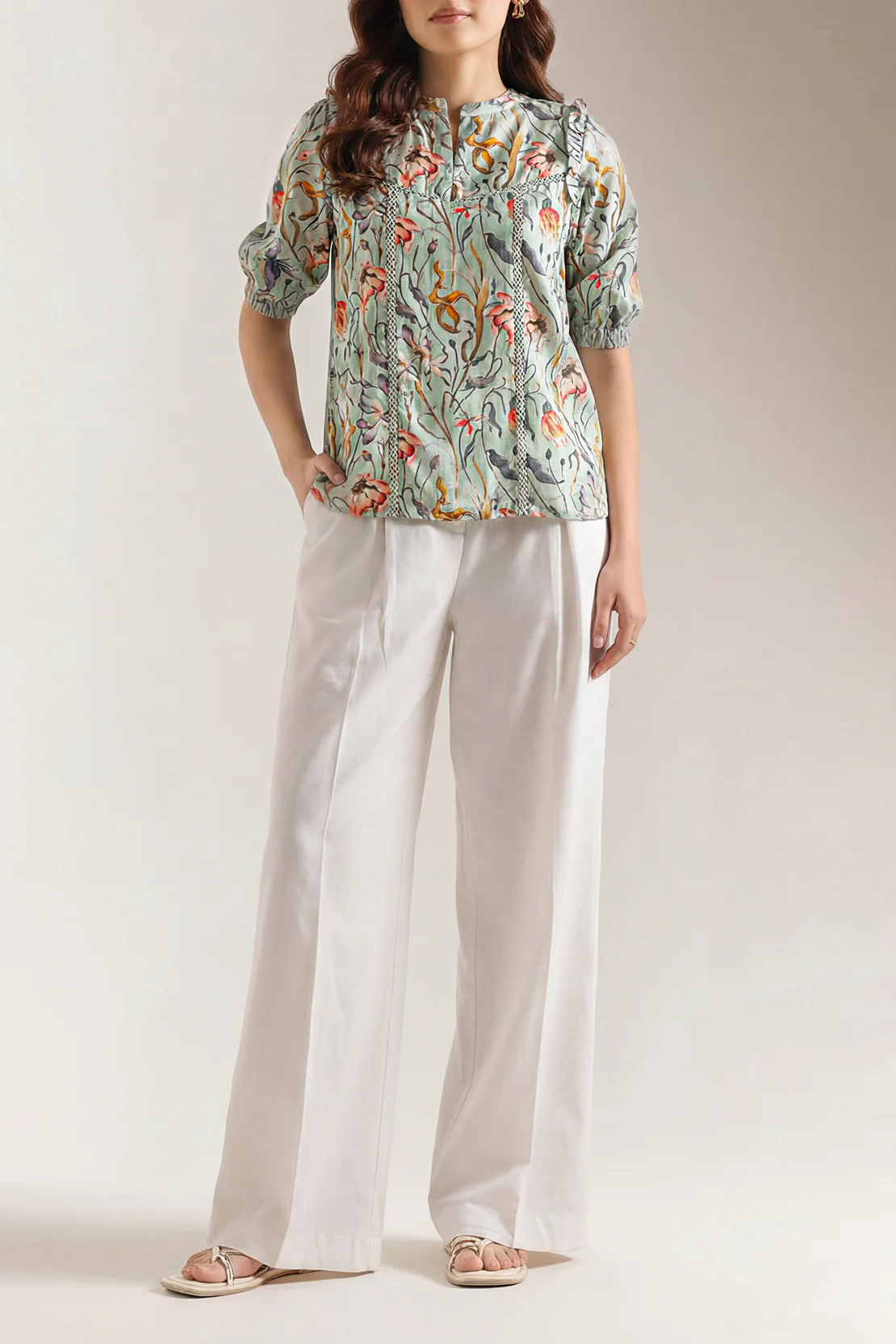 Printed Arabic Lawn Stitched Shirt