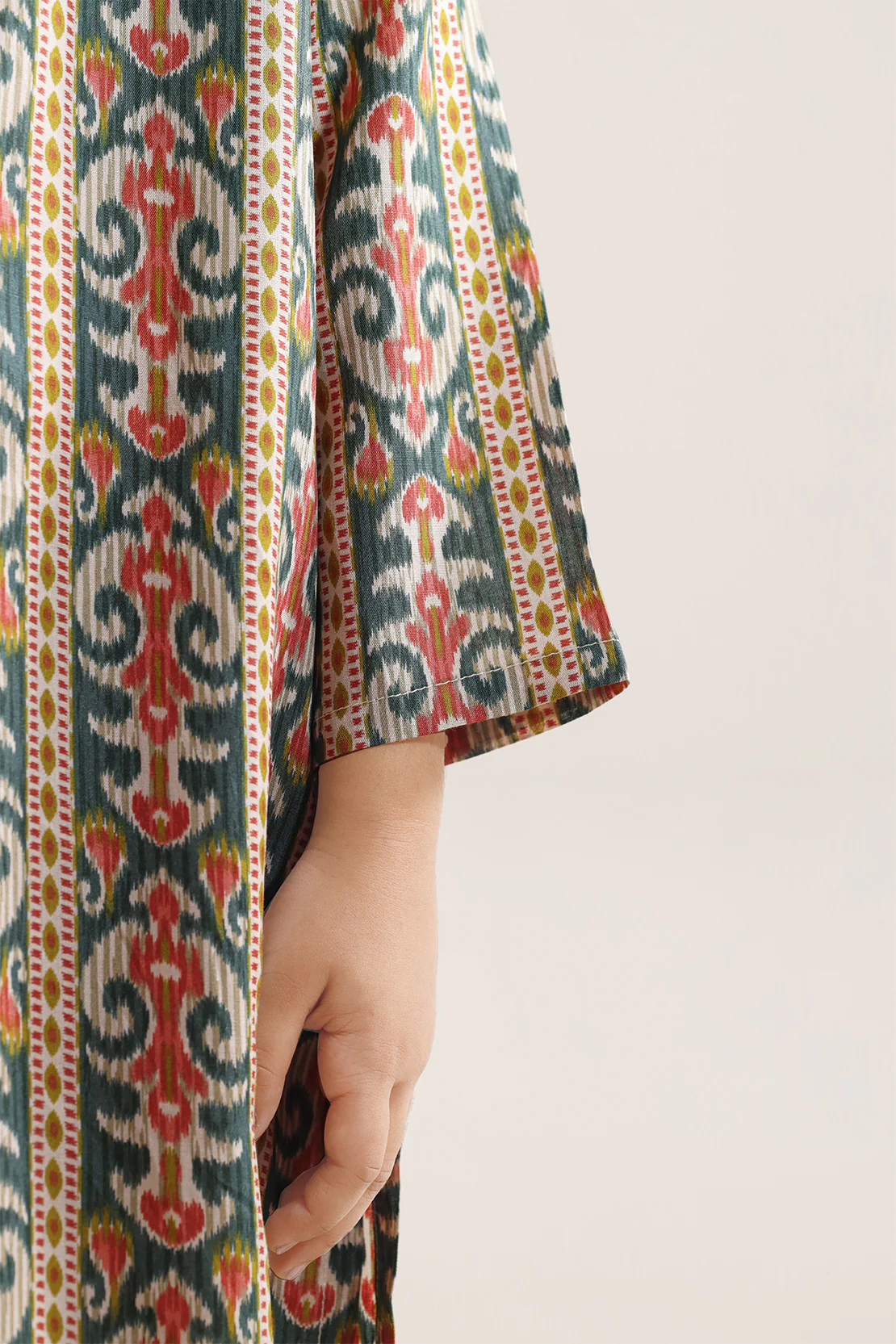 Printed Arabic Premium Lawn Stitched 2 Piece (Shirt/Trouser) For Kids - Image 5