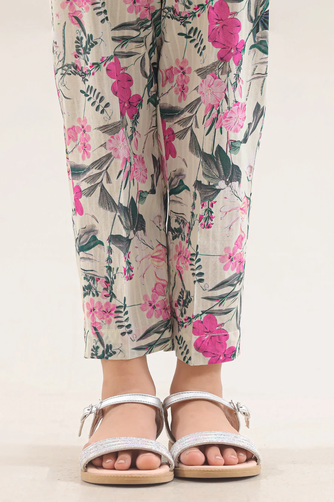 Printed Cambric Pants For Kids