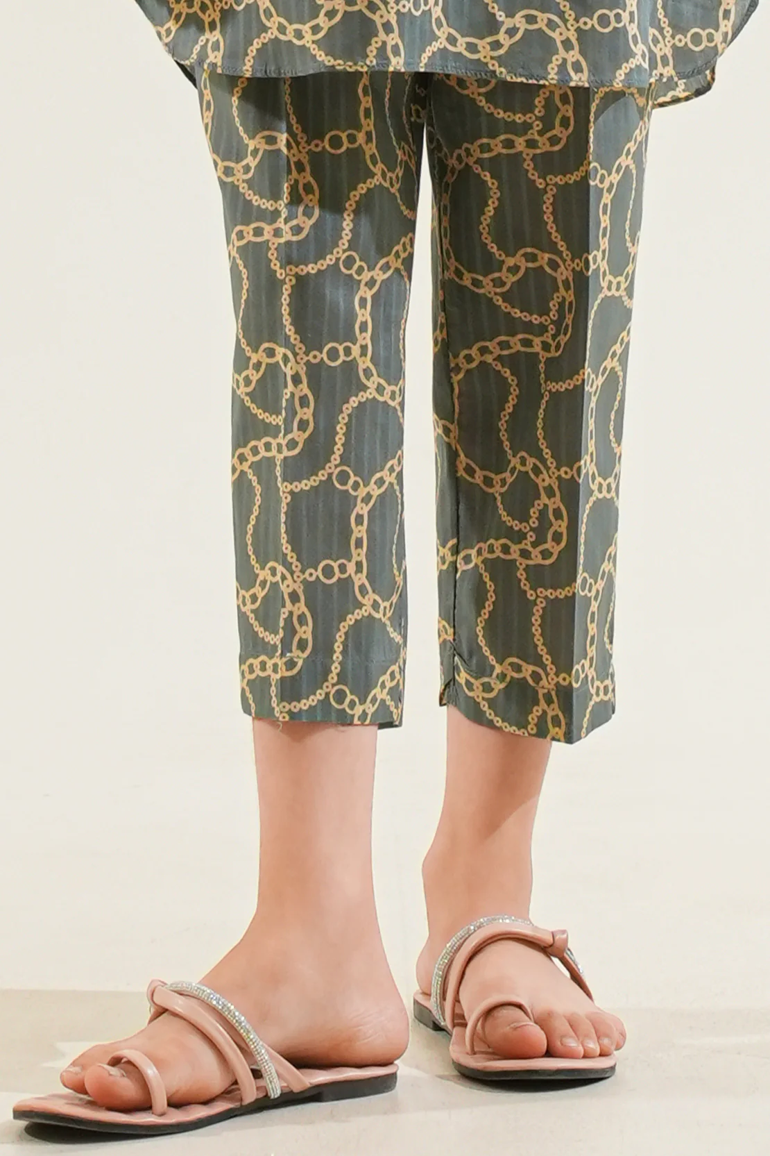 Printed Cambric Pants For Kids