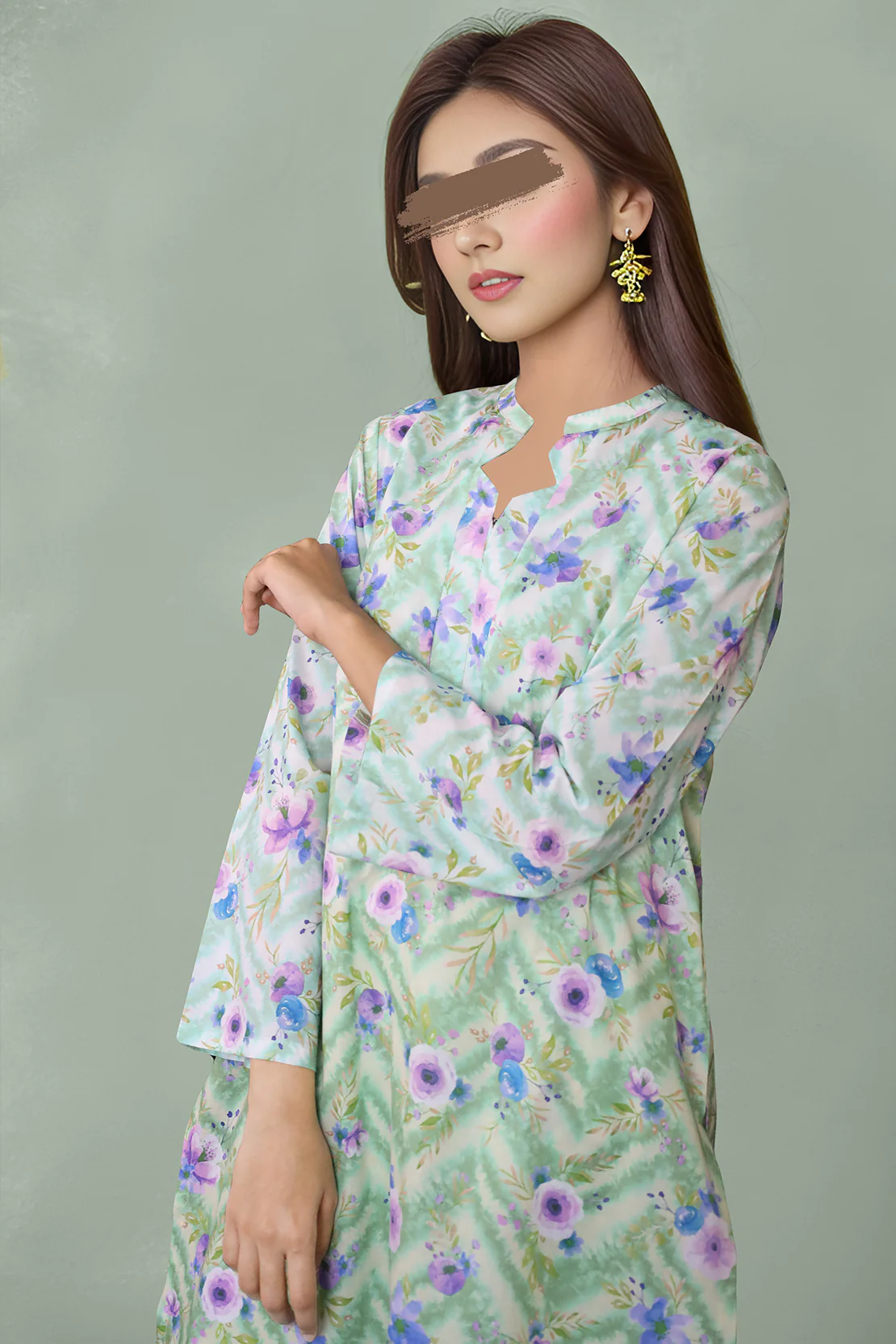 Printed Cambric Stitched 2 Piece (Shirt/Trouser) - Image 3