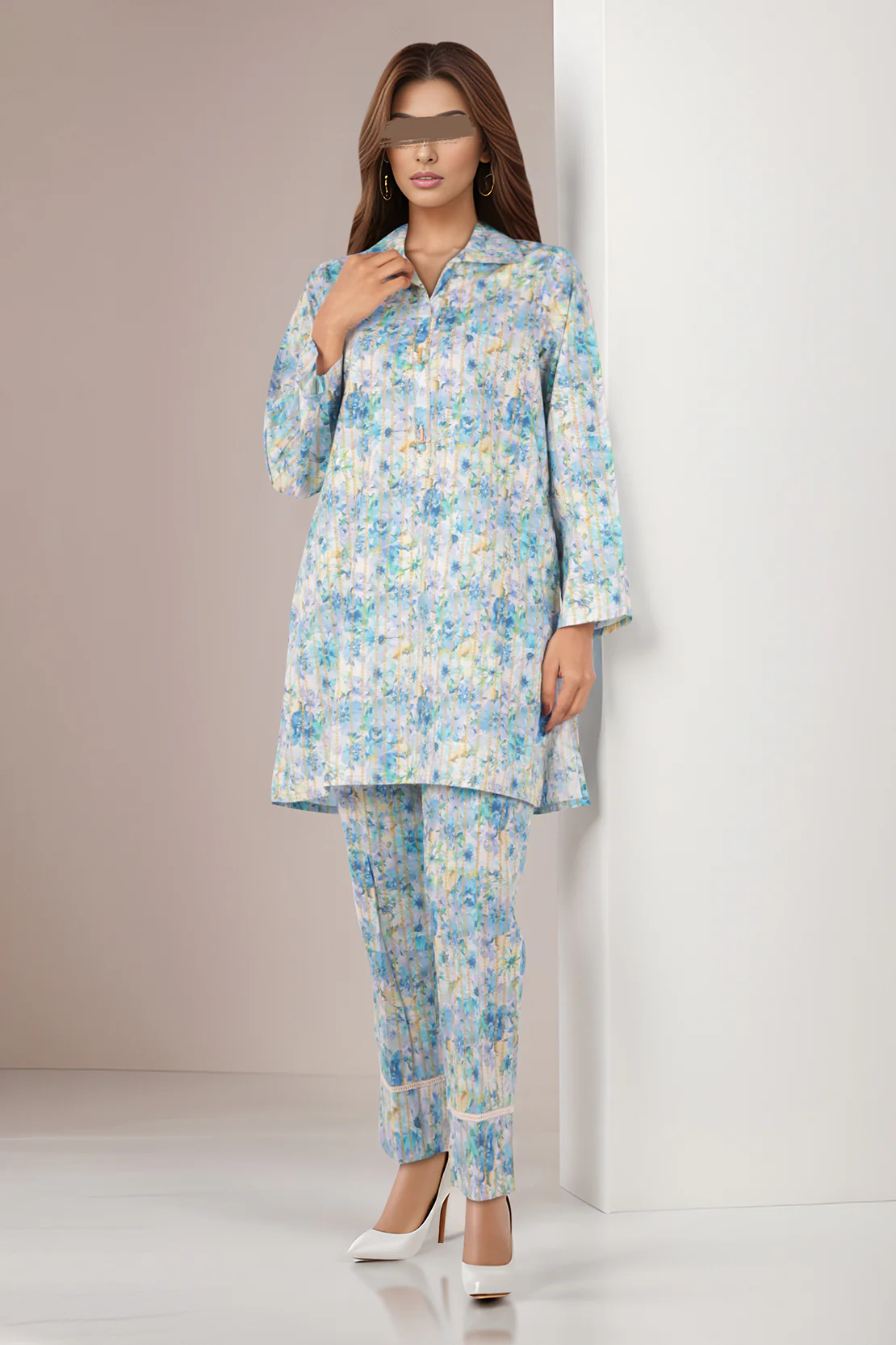 Printed Cambric Stitched 2 Piece (Shirt/Trouser) - Image 2