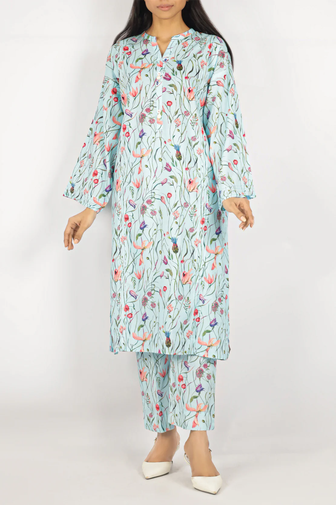 Printed Cambric Stitched 2 Piece (Shirt/Trouser) - Image 2