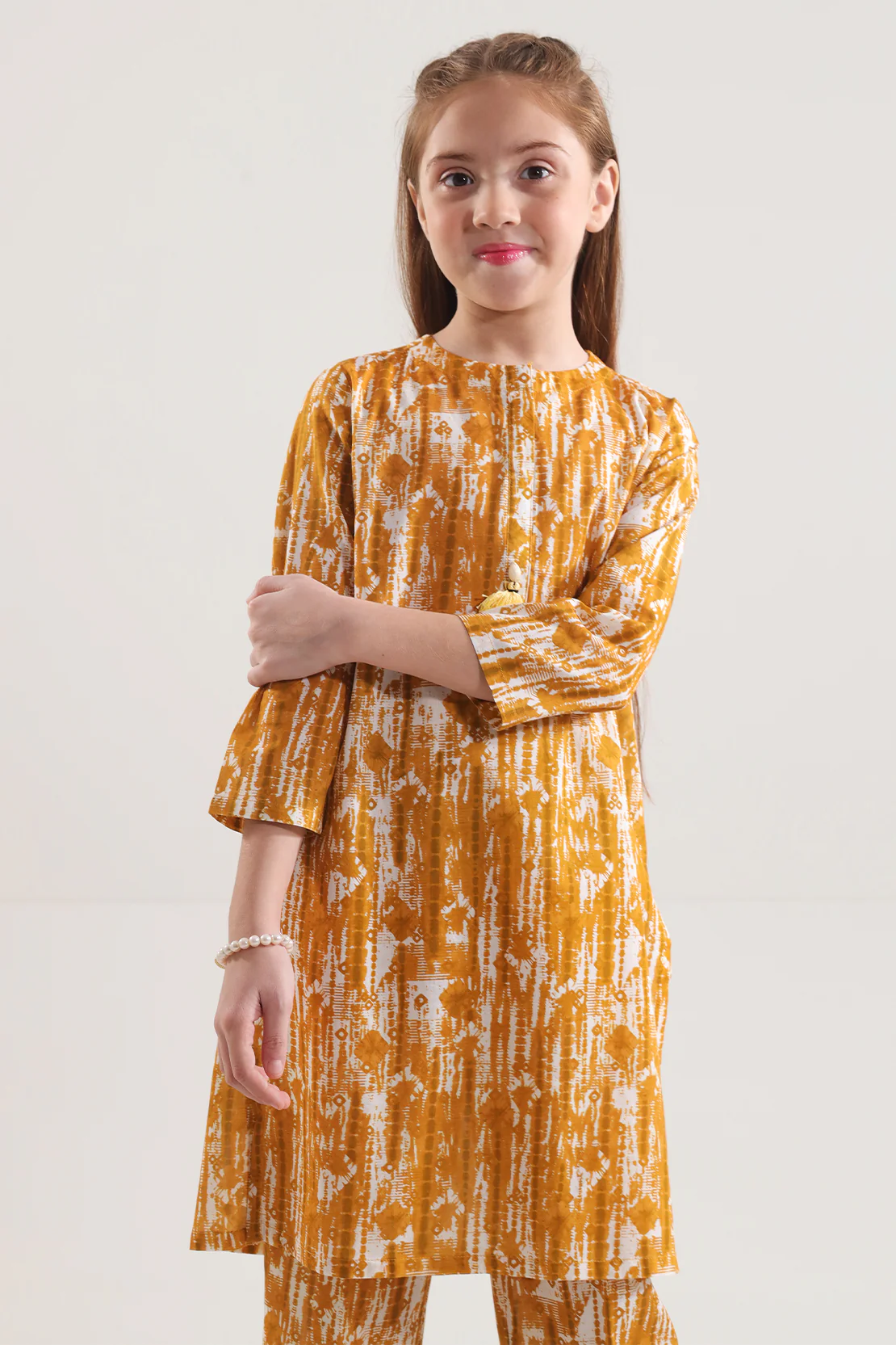 Printed Cambric Stitched 2 Piece (Shirt/Trouser) For Kids - Image 3