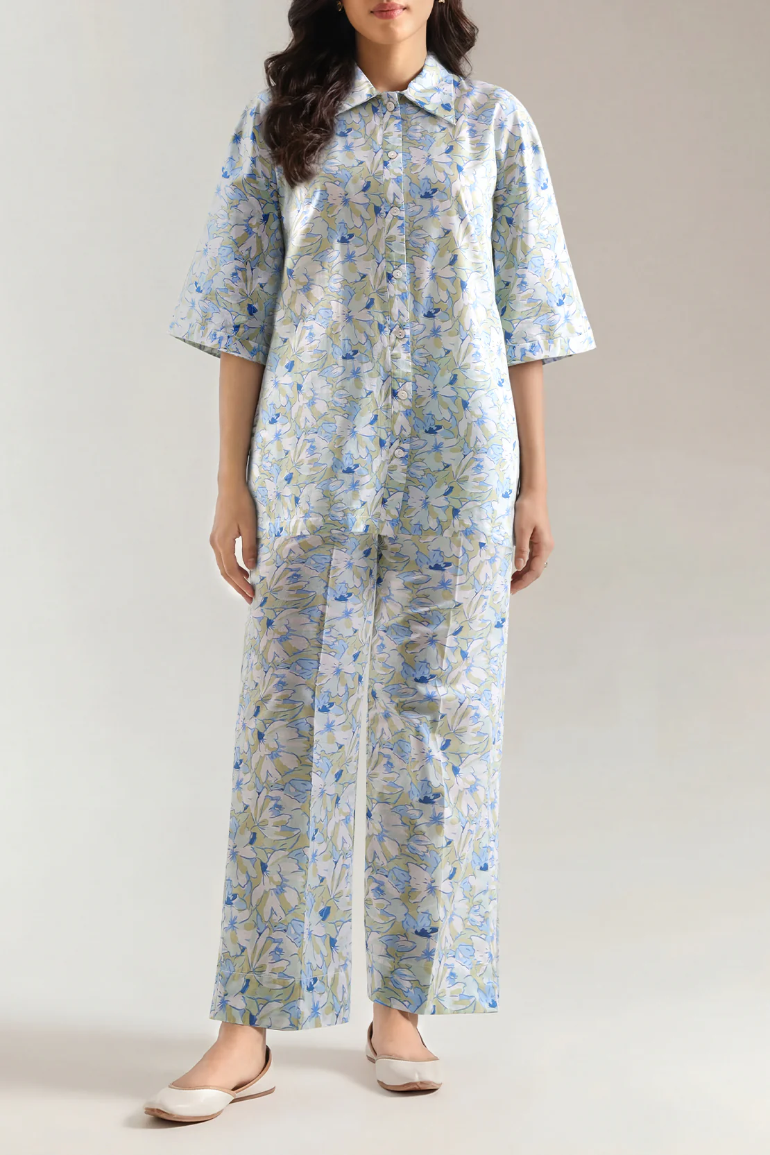 Printed Cambric Stitched 2 Piece (Shirt/Trouser)