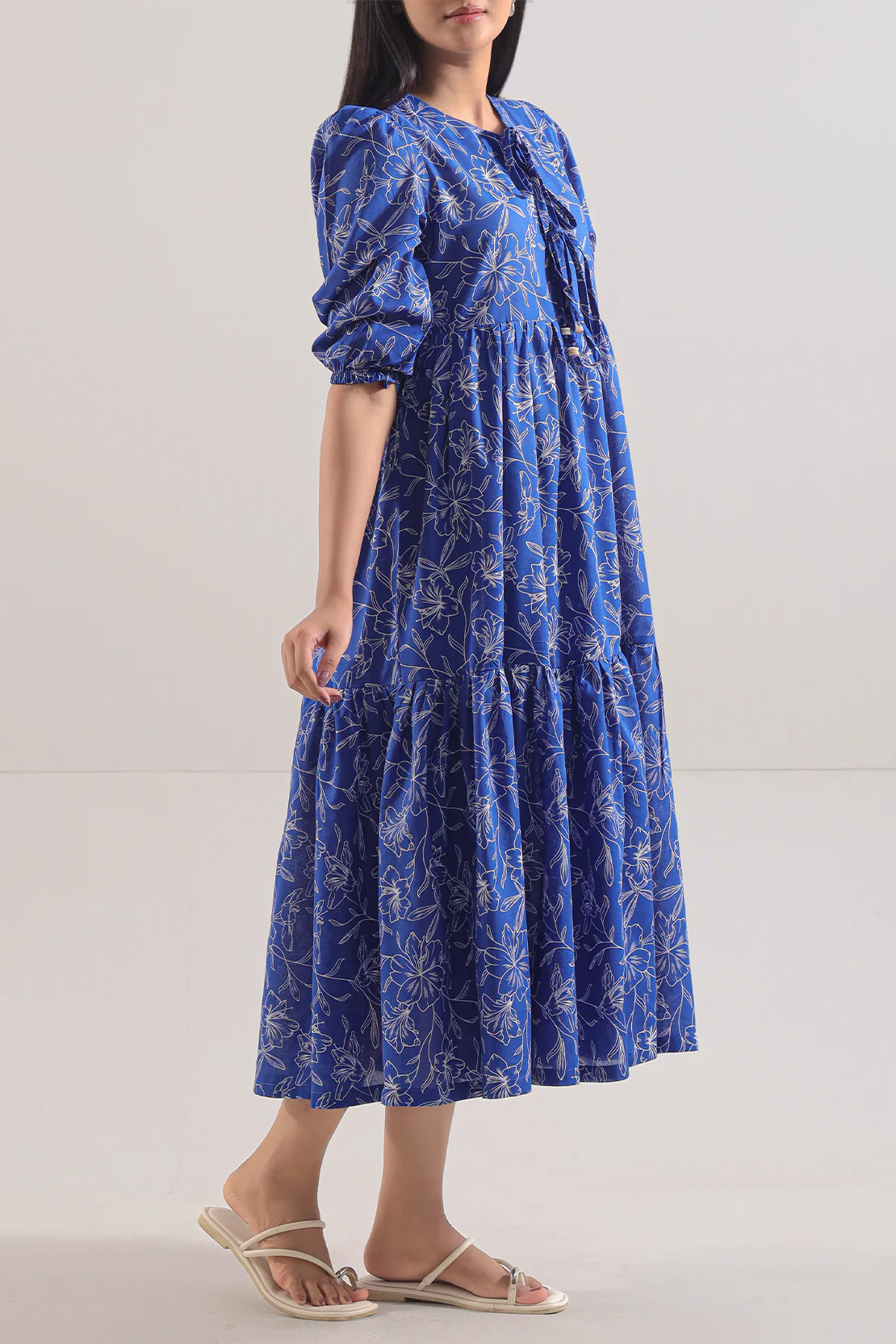Printed Cambric Stitched Dress - Image 2