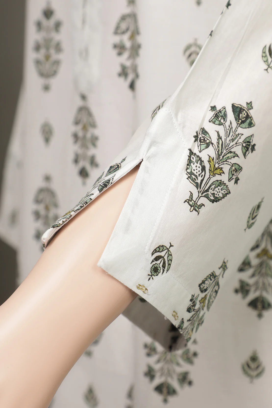 Printed Cambric Stitched Shirt - Image 4