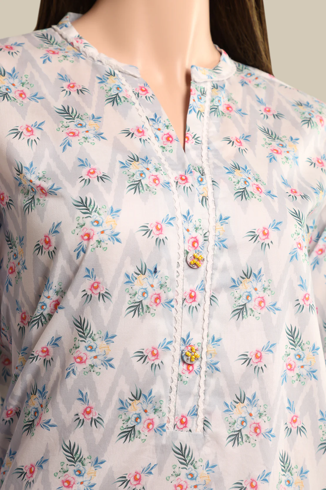 Printed Cambric Stitched Shirt - Image 3