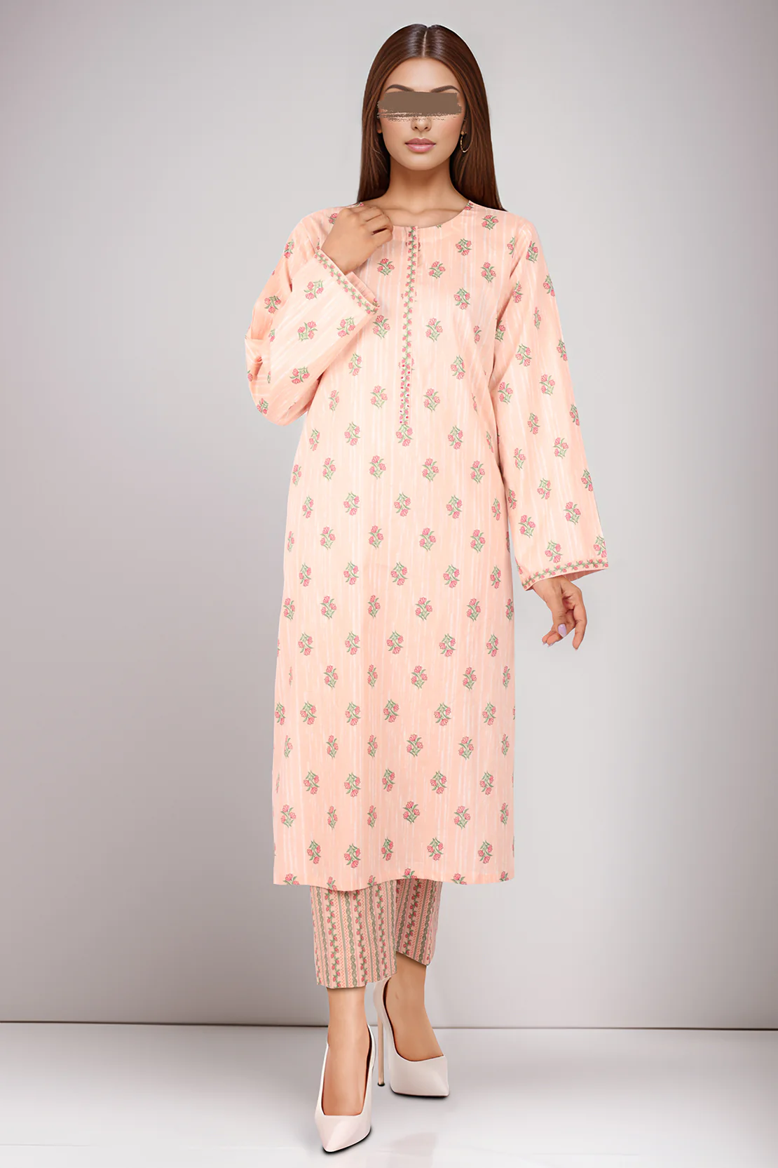 Printed Cambric Stitched Shirt - Image 2