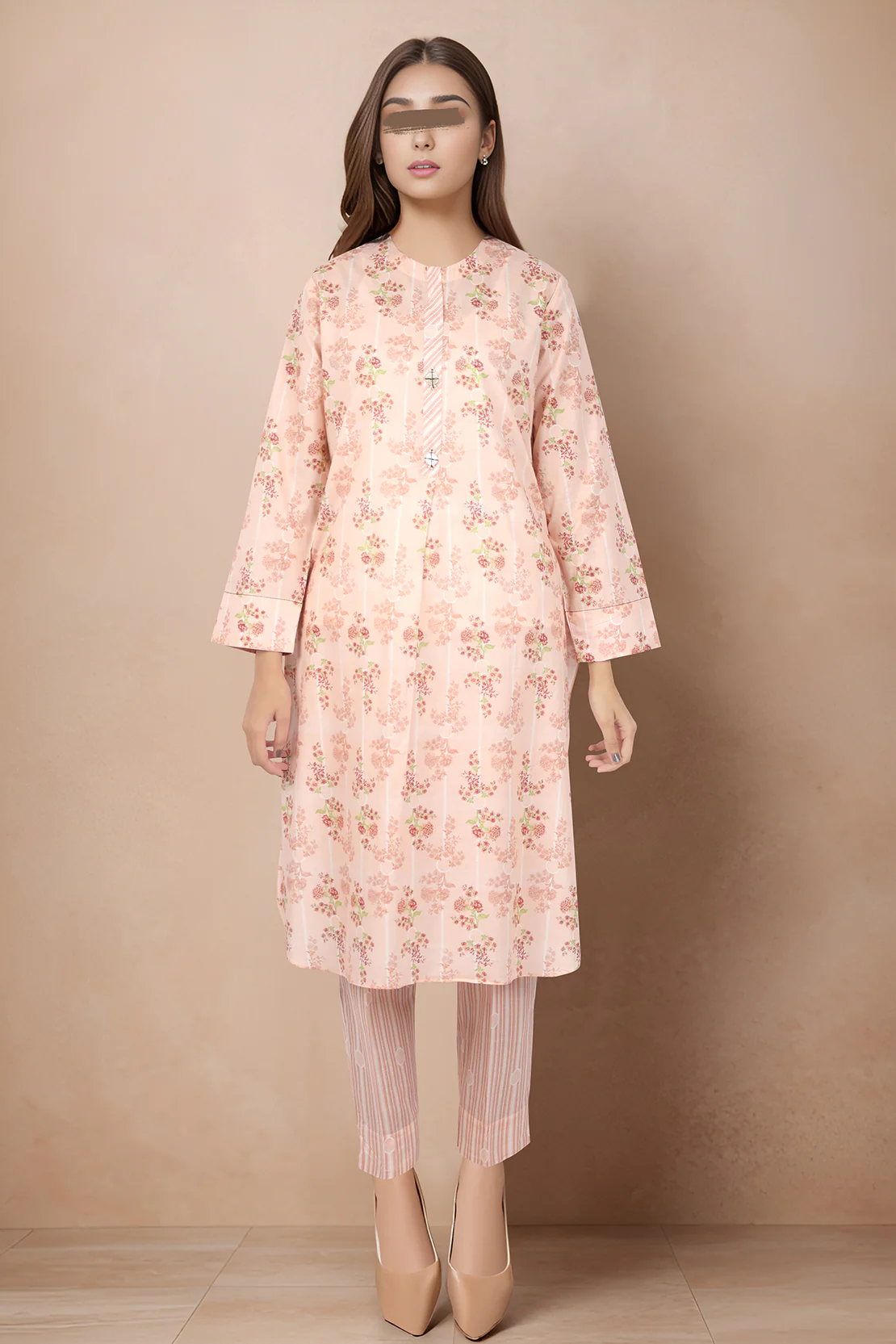 Printed Cambric Stitched Shirt - Image 2