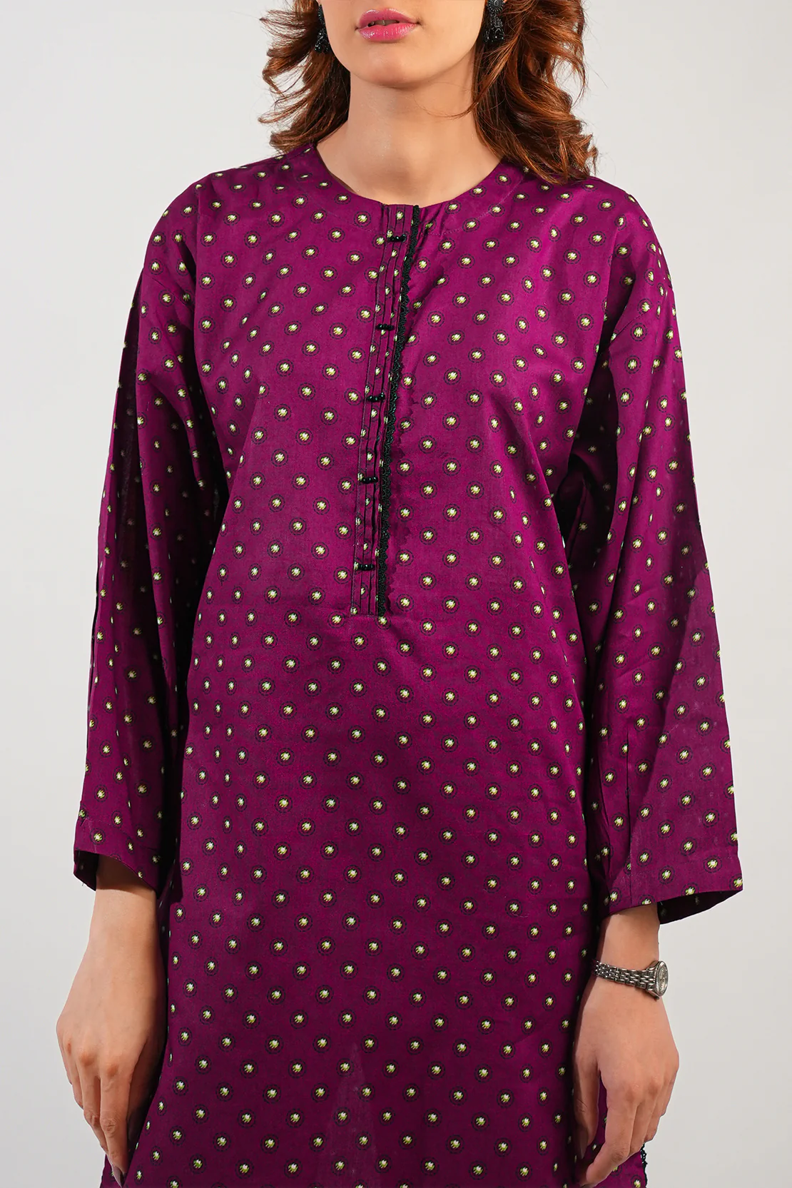 Printed Cambric Stitched Shirt - Image 5