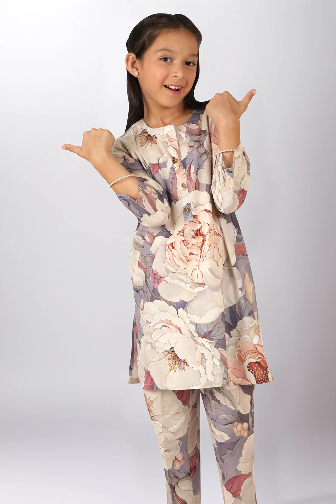 Printed Cambric Stitched Shirt/Trouser For Kids - Image 3