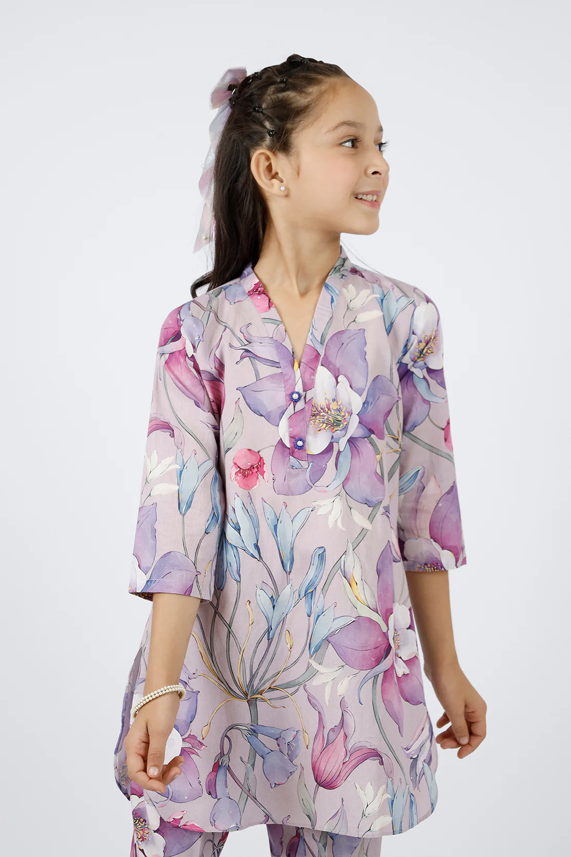 Printed Cambric Stitched Shirt/Trouser For Kids - Image 3