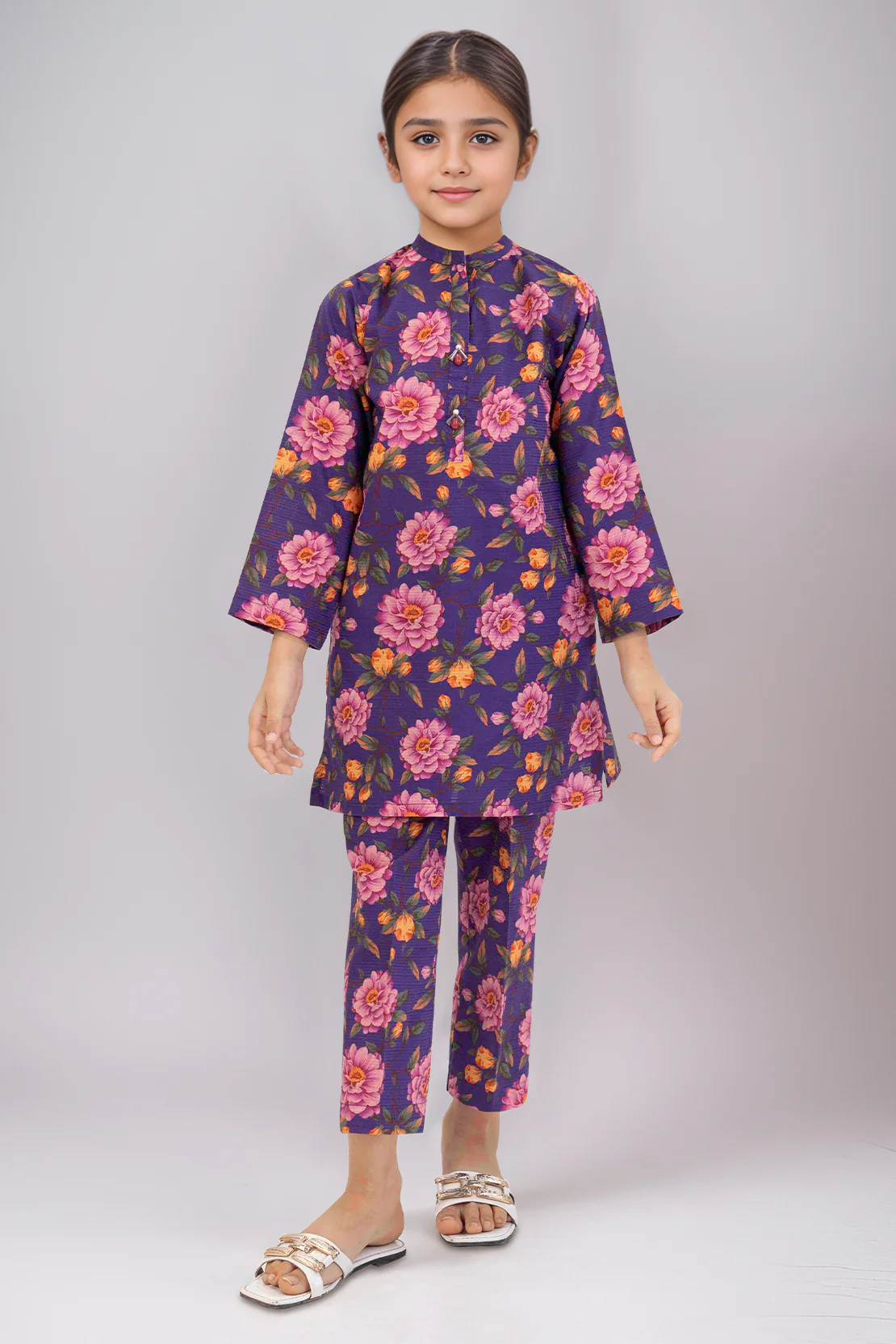 Printed Cambric Stitched Shirt/Trouser For Kids - Image 2