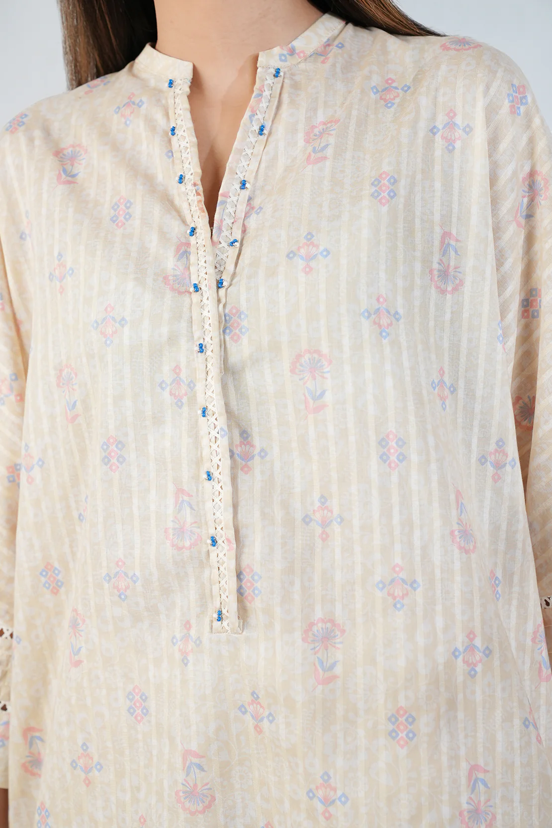 Printed Cambric Stitched Shirt - Image 5