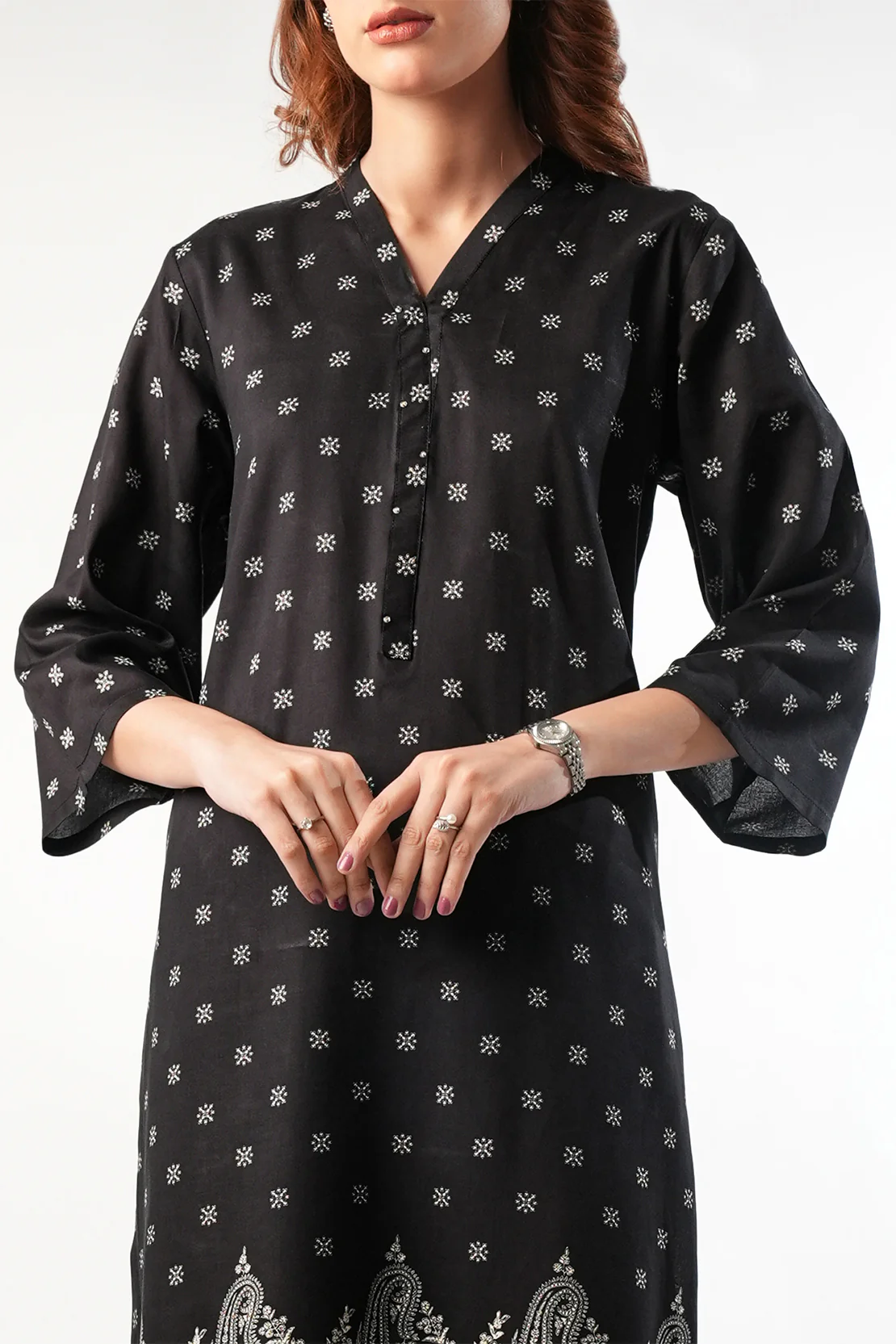 Printed Cambric Stitched Shirt - Image 2