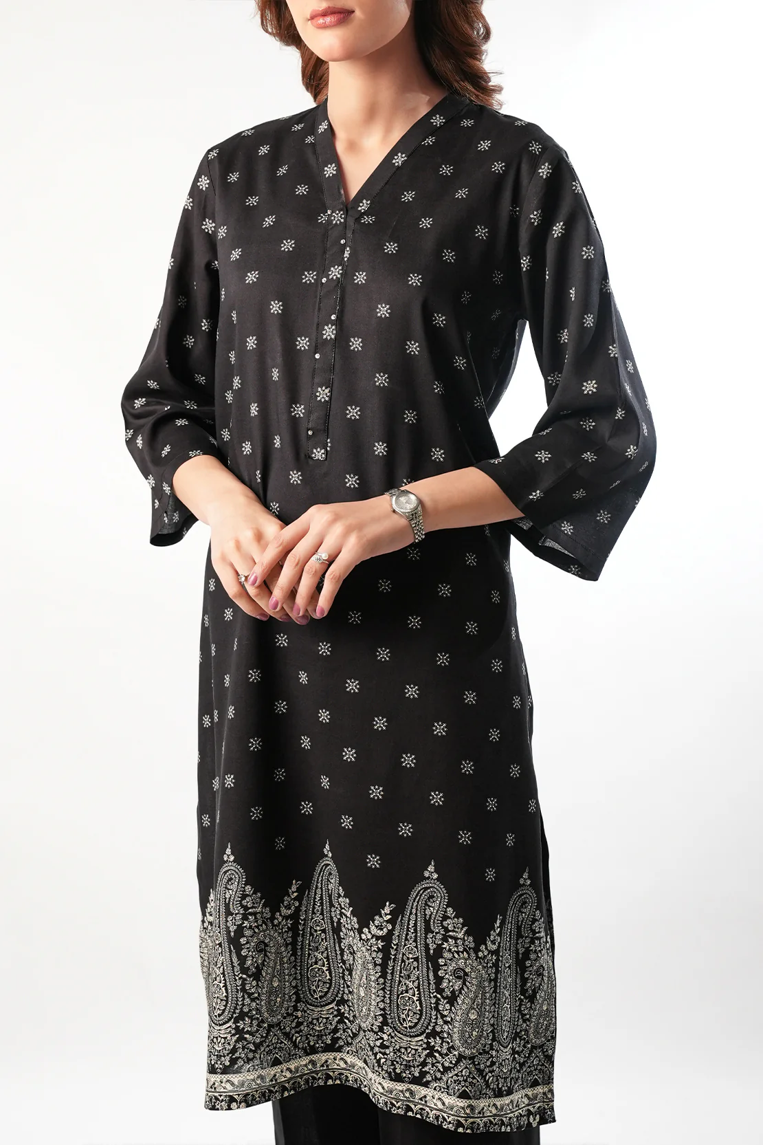 Printed Cambric Stitched Shirt - Image 5