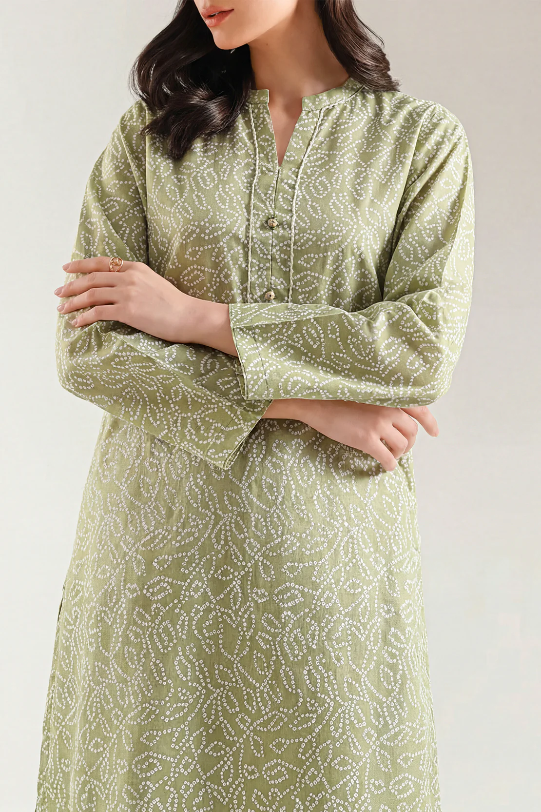 Printed Cambric Stitched Shirt - Image 2
