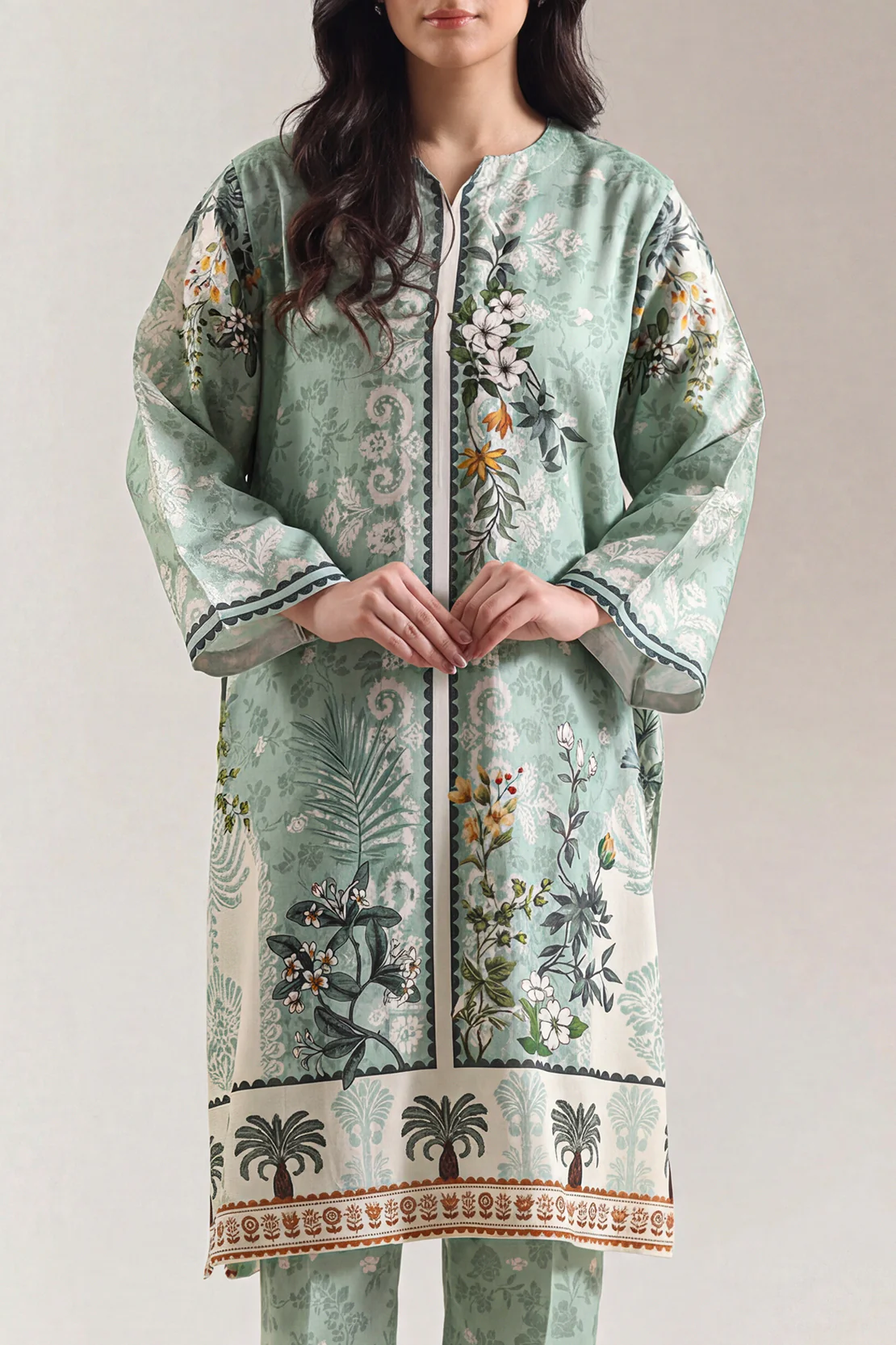 Printed Corduroy Stitched 2 Piece (Shirt/Trouser) - Image 2