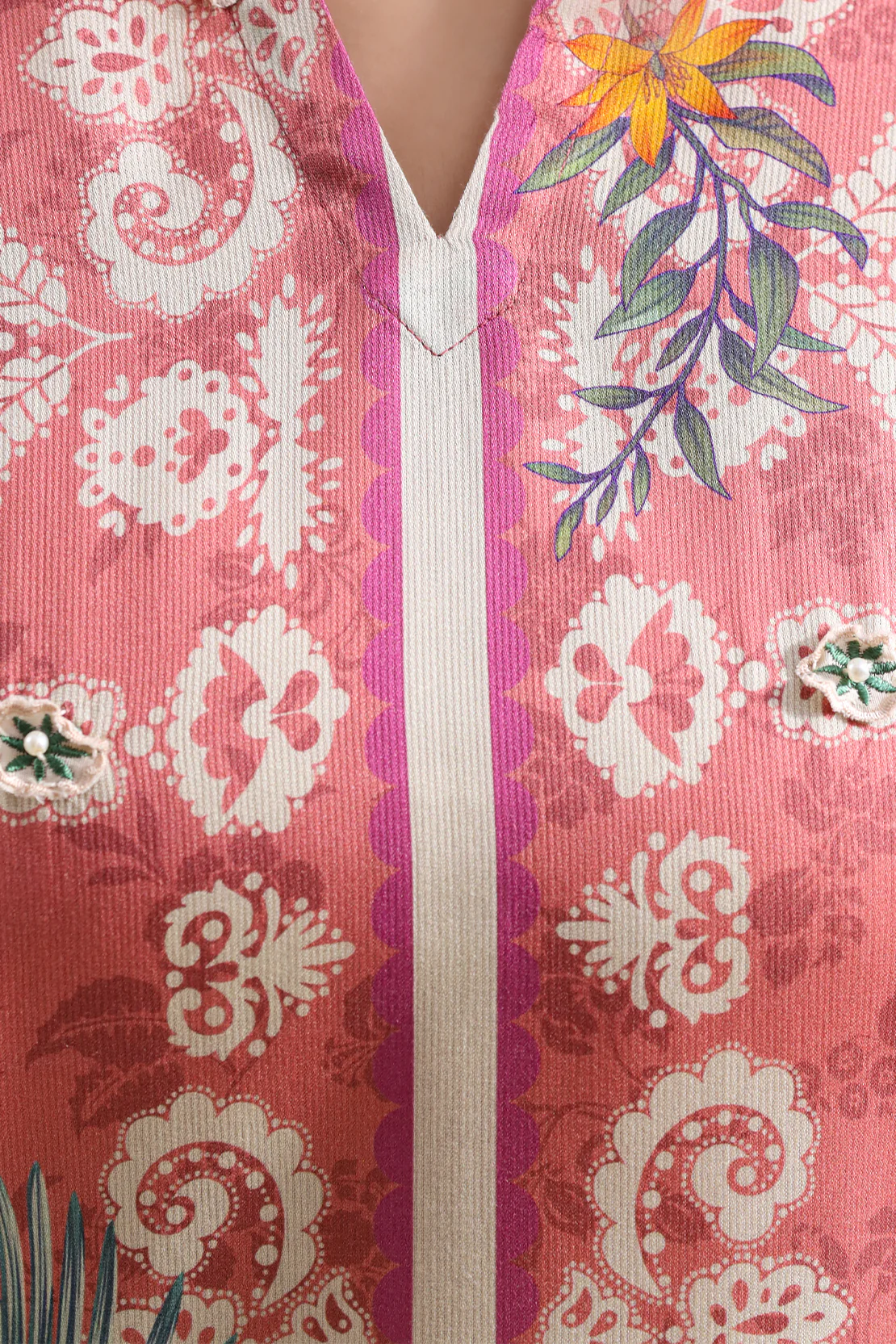 Printed Corduroy Stitched 2 Piece (Shirt/Trouser) - Image 3