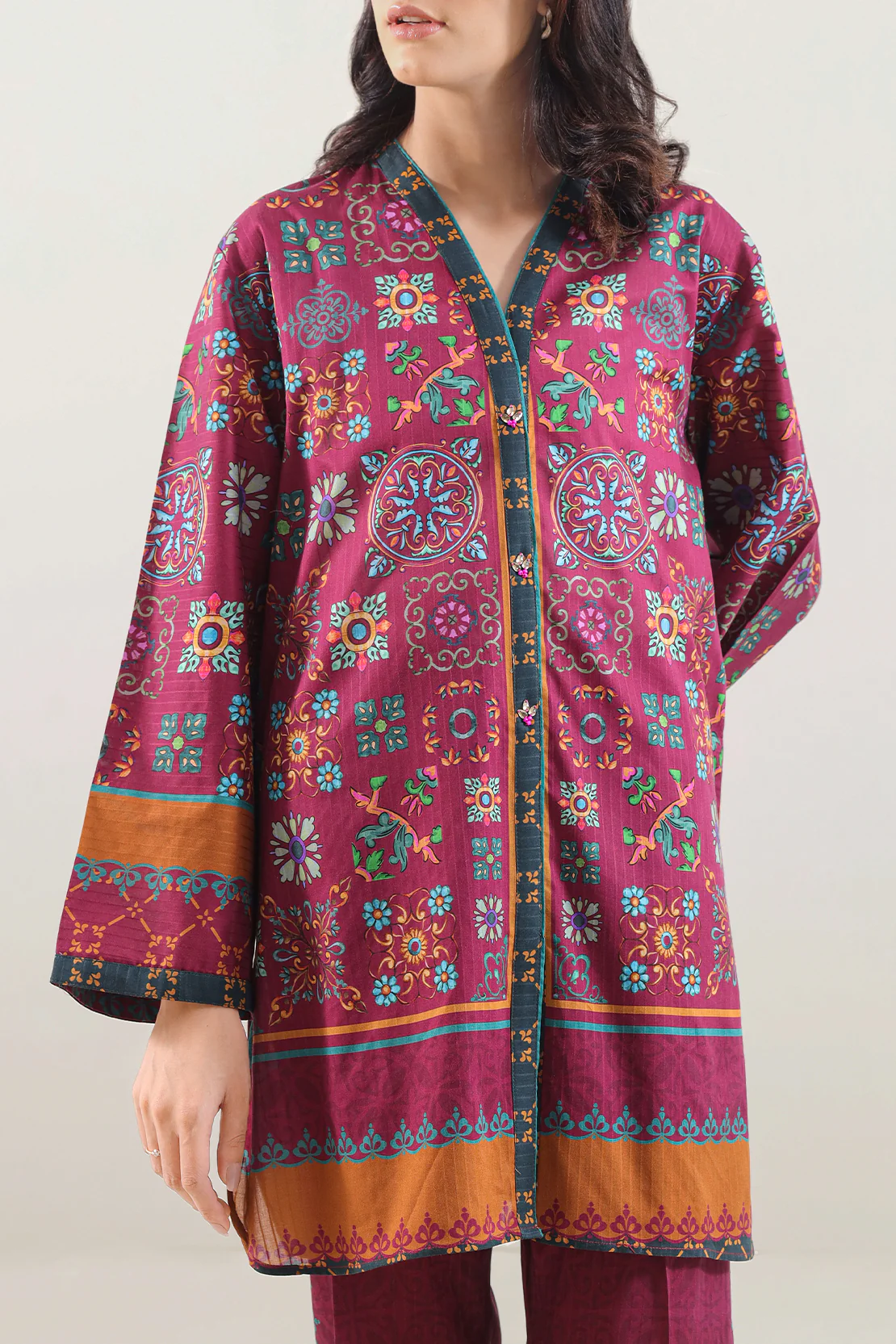 Printed Cotton Stitched 2 Piece (Shirt/Trouser) - Image 2