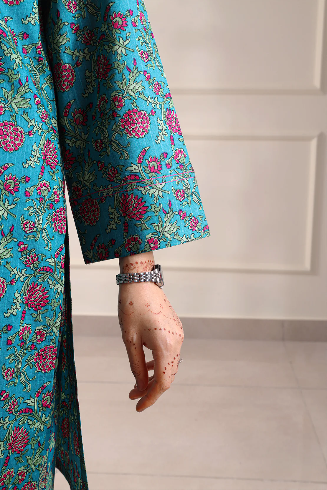 Printed Cotton Stitched 2 Piece (Shirt/Trouser) - Image 7
