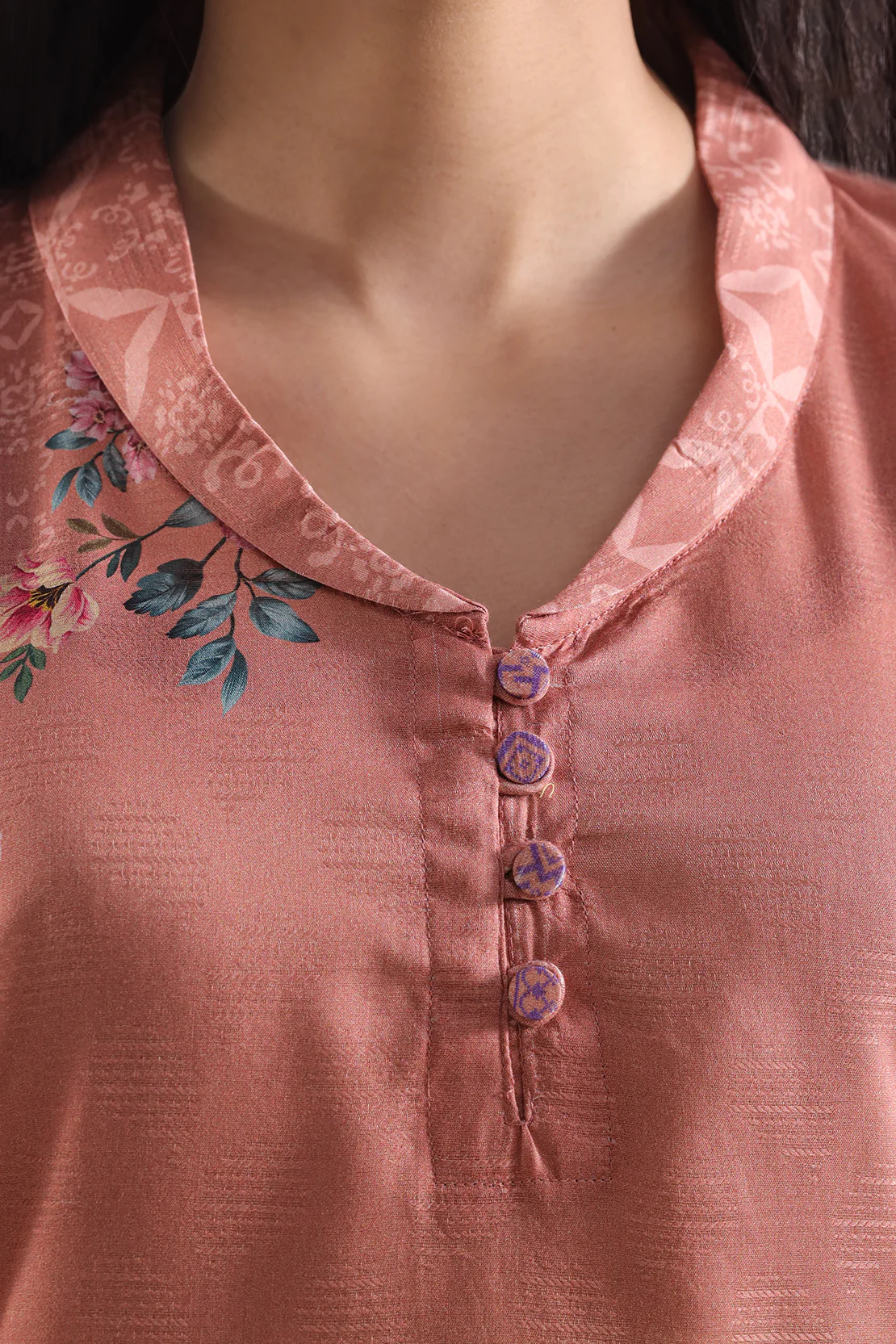 Printed Cotton Stitched 2 Piece (Shirt/Trouser) - Image 4